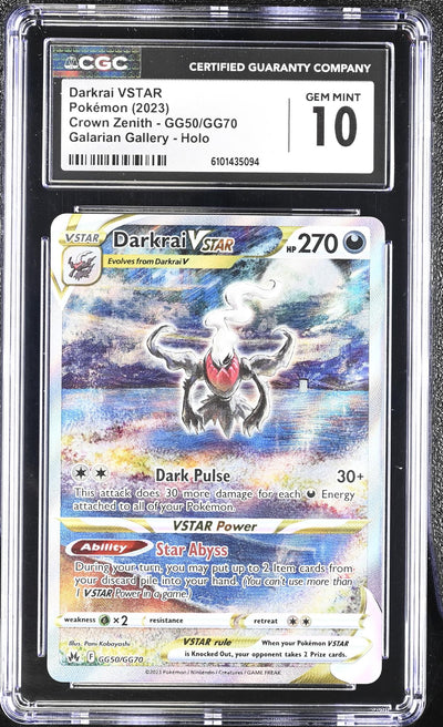 Pokémon Crown Zenith Darkrai VSTAR #GG50/GG70 Galarian Gallery CGC 10