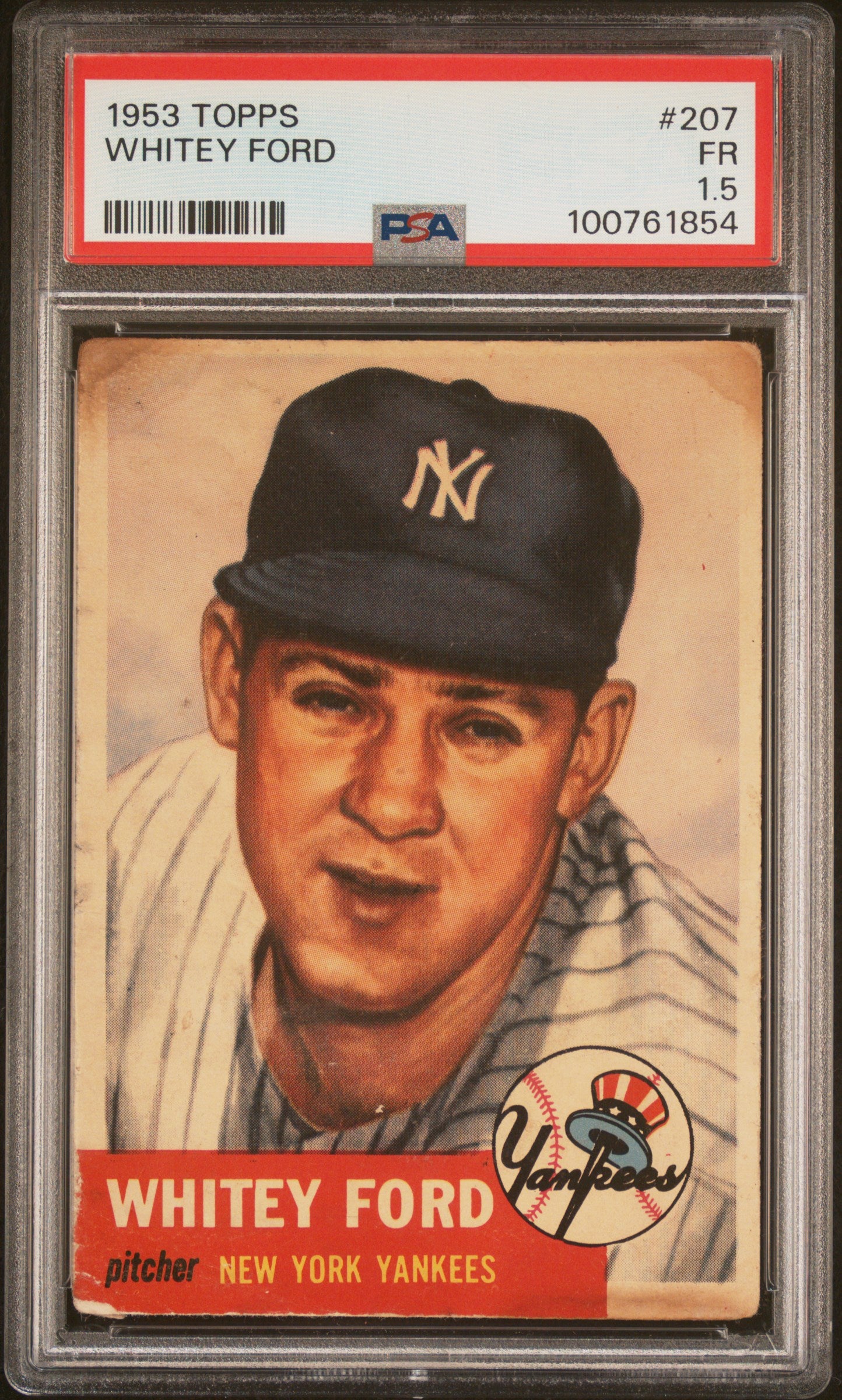 1953 Topps Whitey Ford #207 PSA 1.5