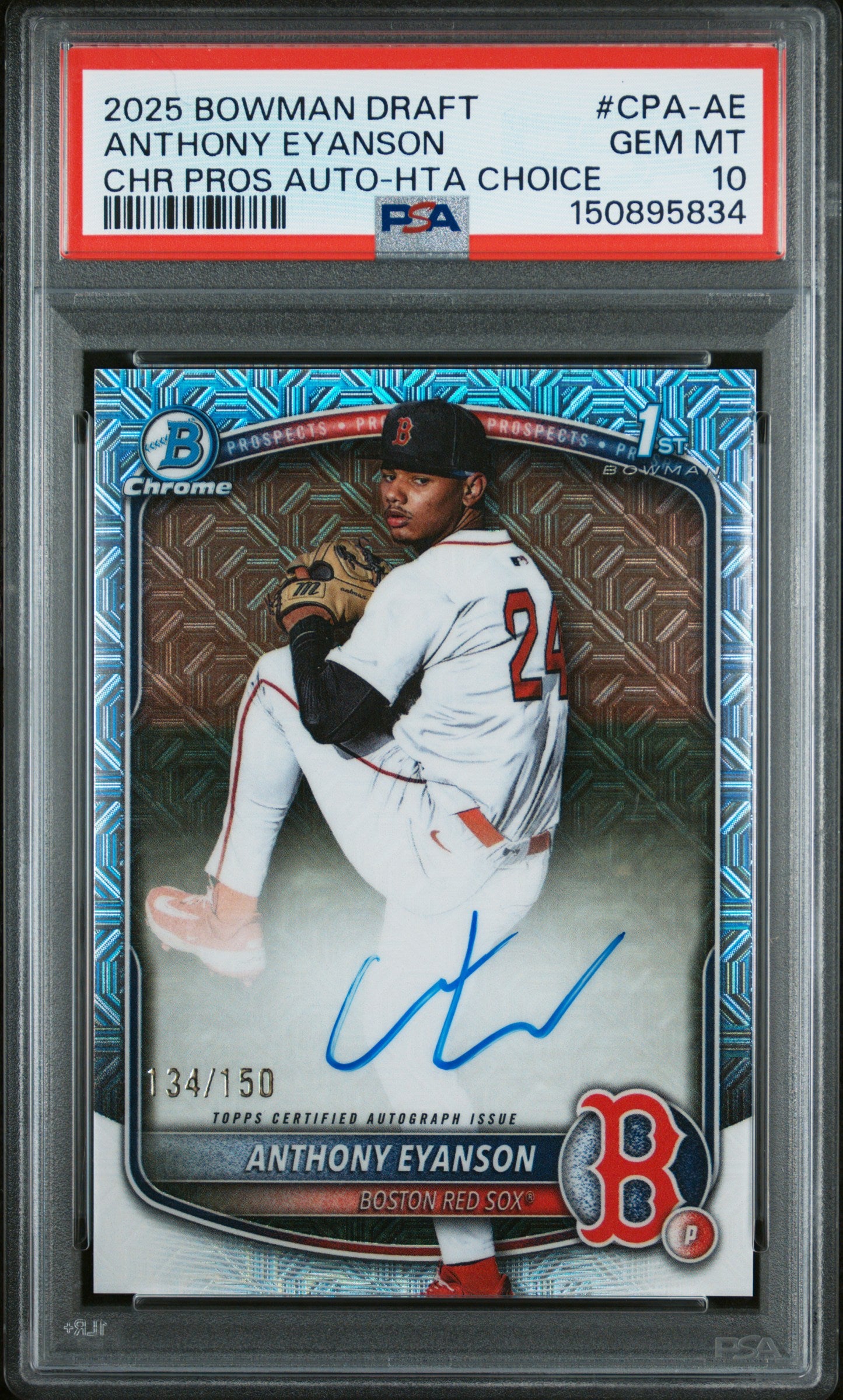 2025 Bowman Draft Chrome Prospect Autographs Hta Choice Anthony Eyanson #CPA-AE /150 PSA 10