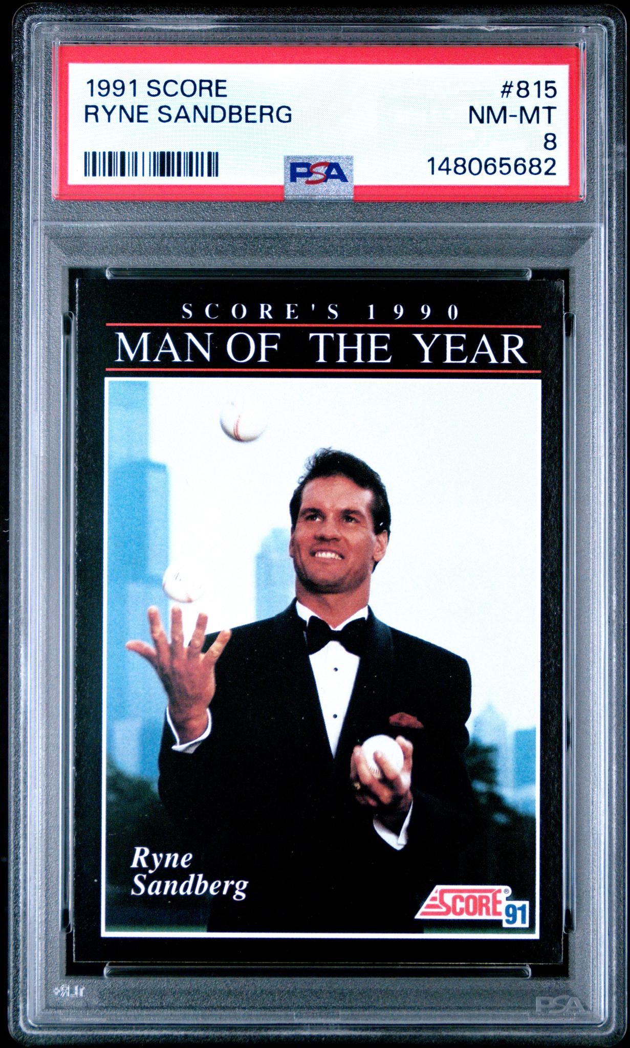 1991 Score Ryne Sandberg #815 PSA 8