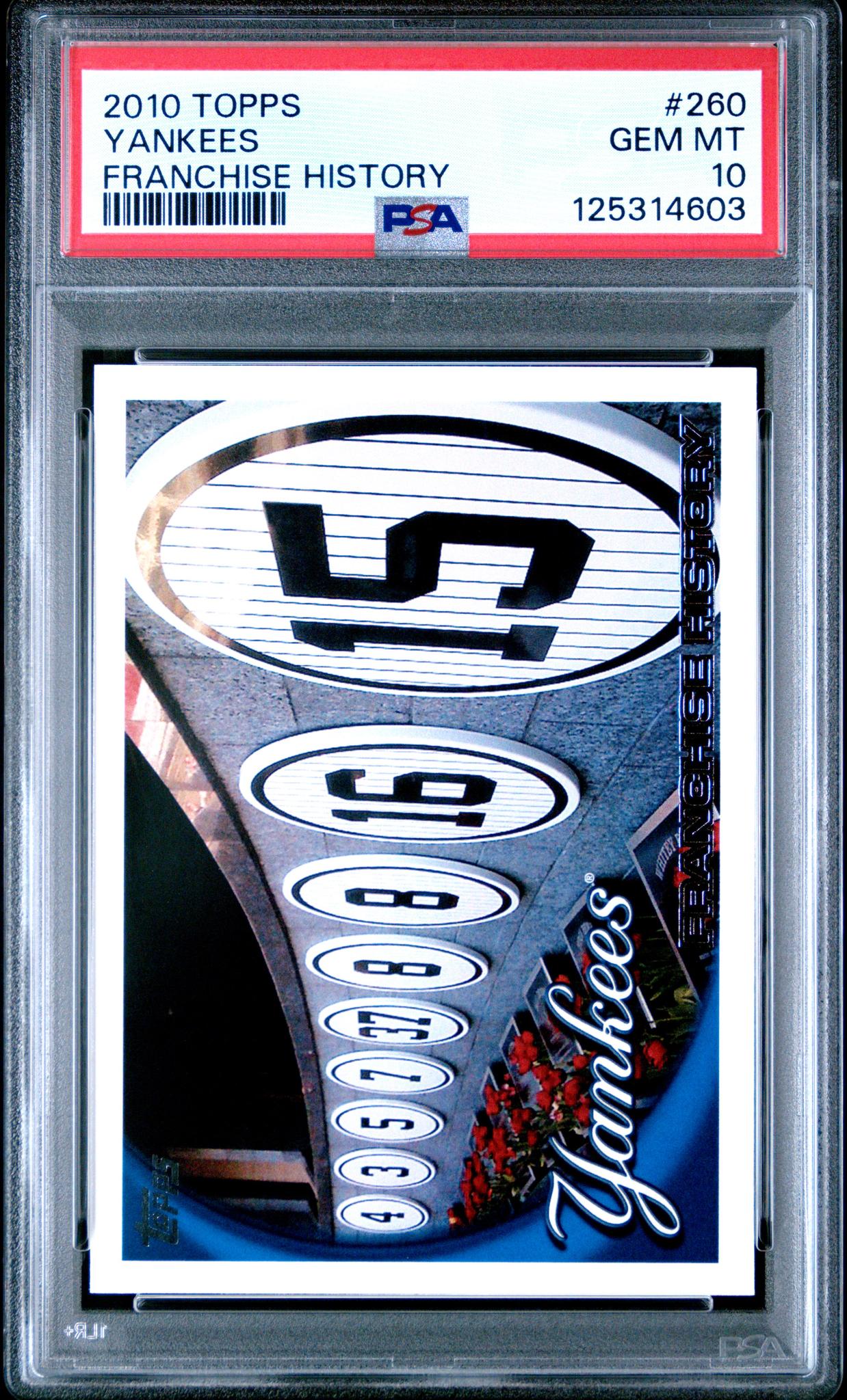 2010 Topps New York Yankees #260 PSA 10