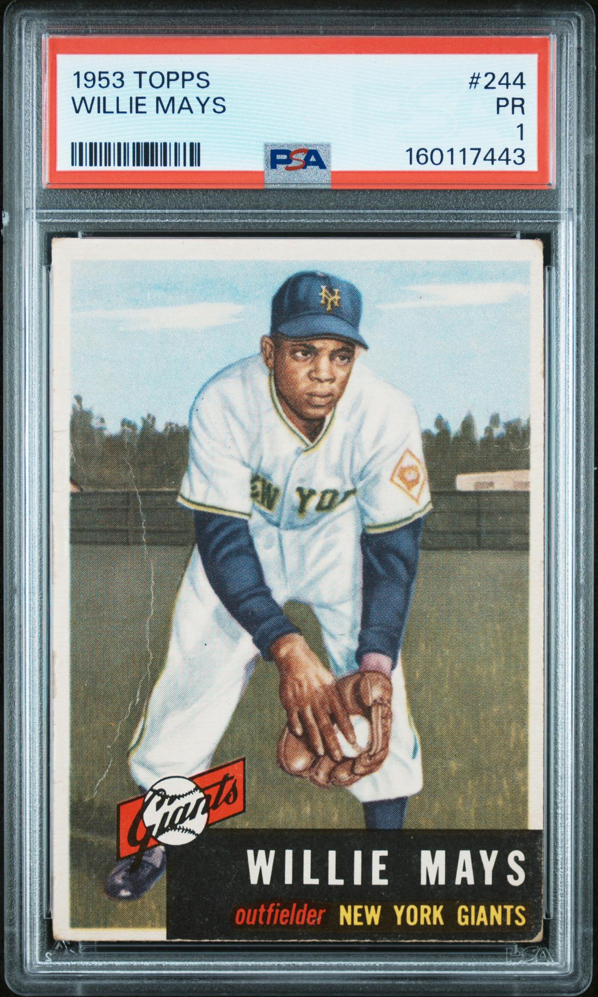 1953 Topps Willie Mays #244 PSA 1