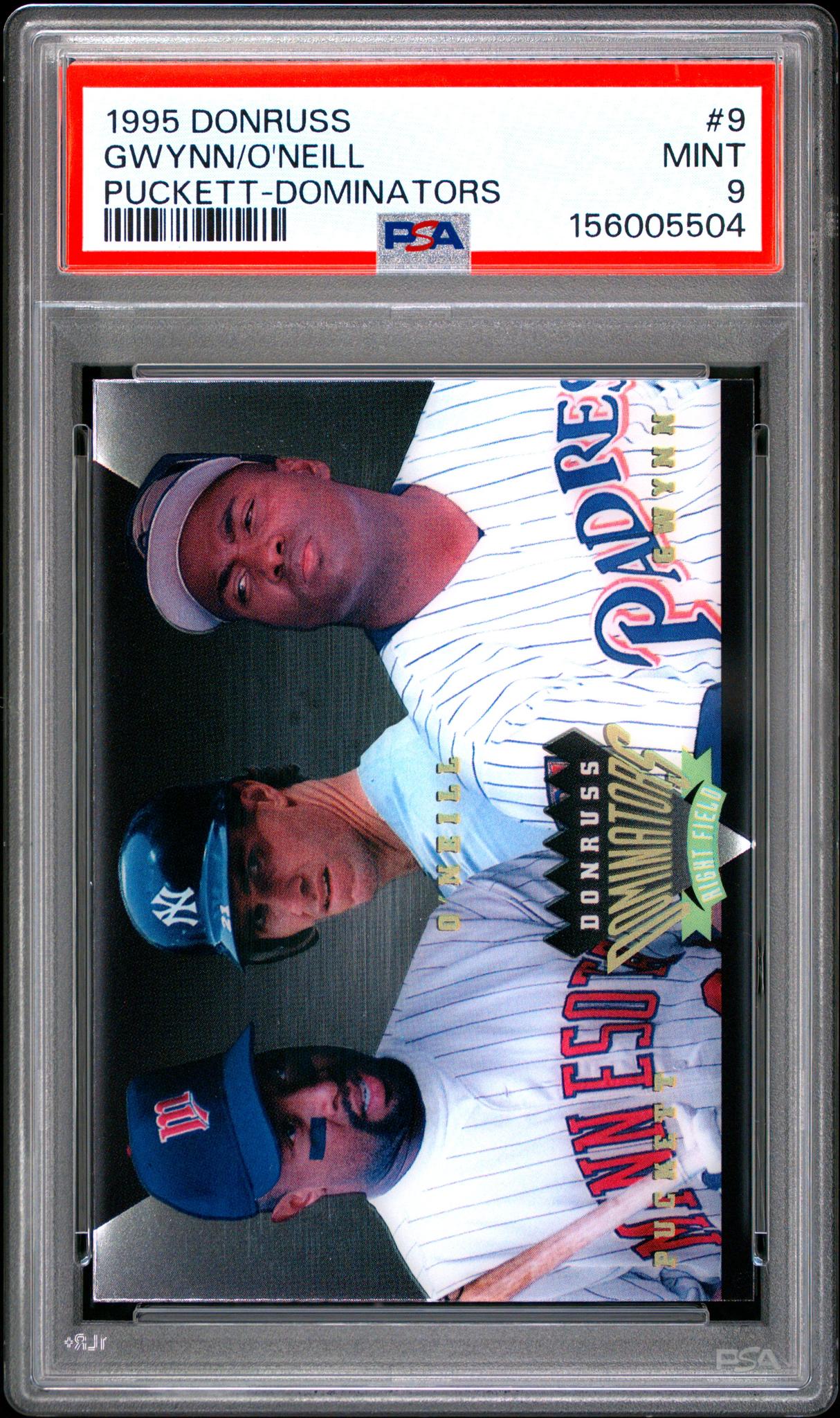 1995 Donruss Dominators Gwynn/O'Neill/Puckett #9 PSA 9