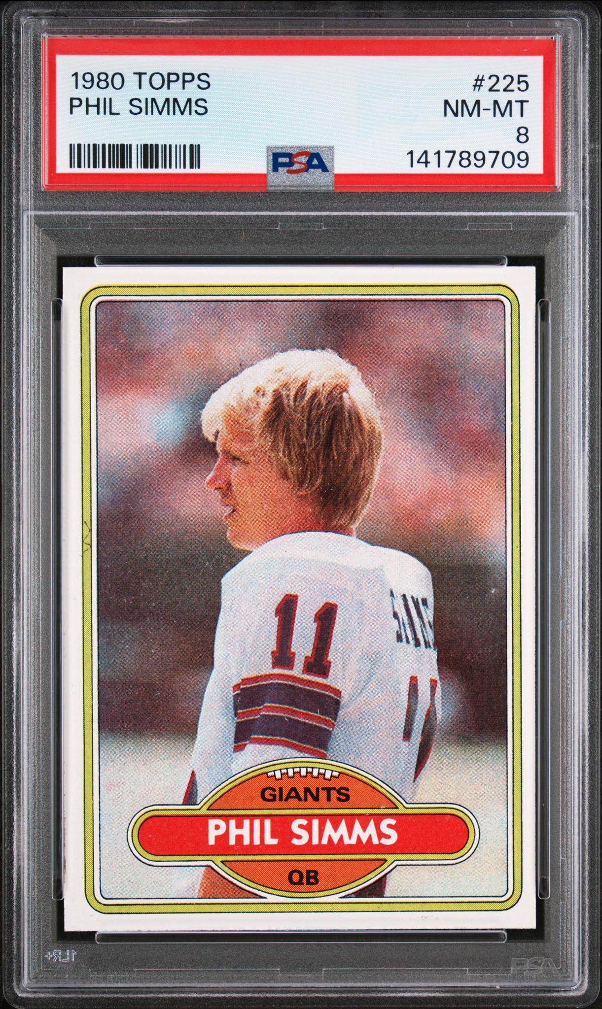 1980 Topps Phil Simms #225 PSA 8