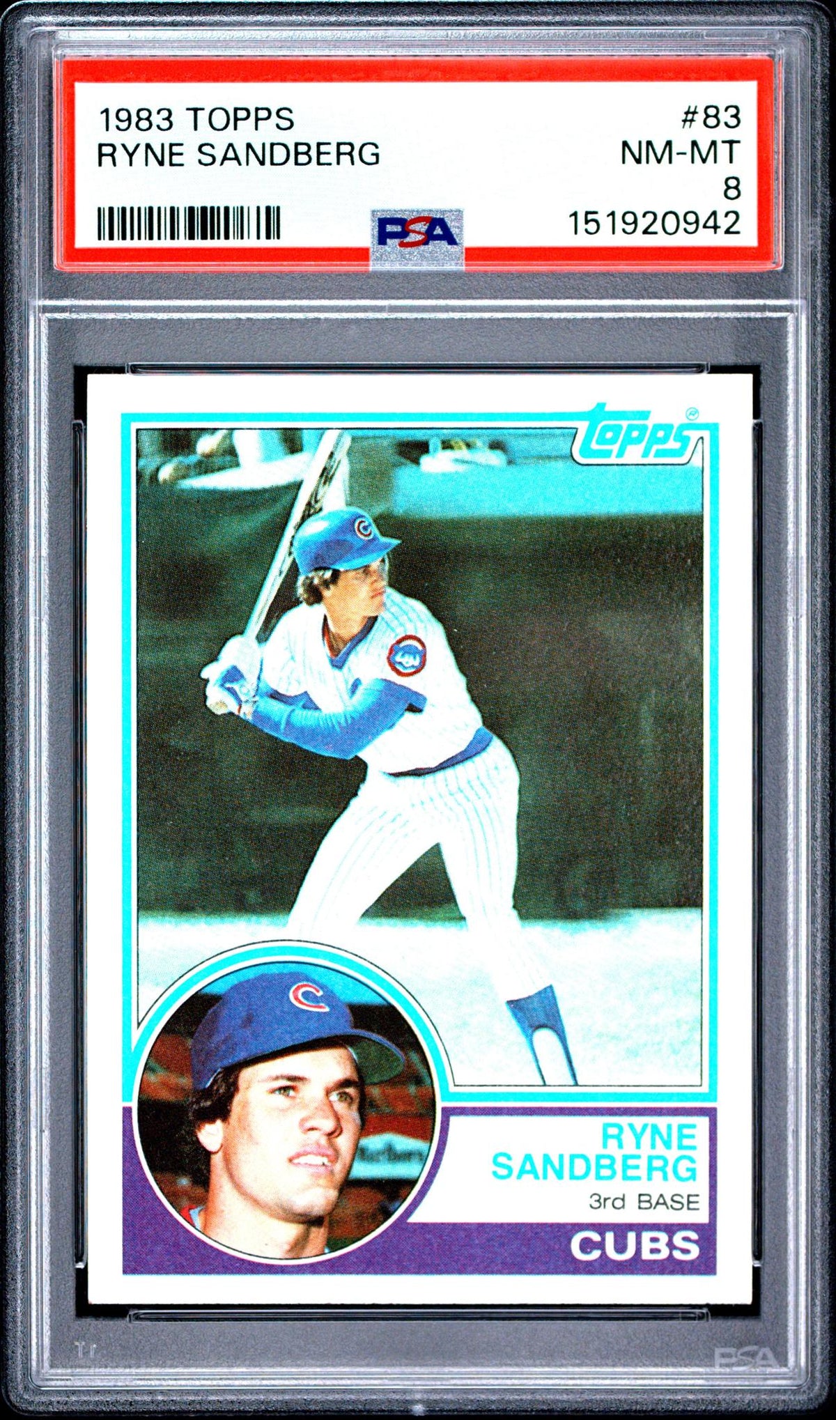 1983 Topps Ryne Sandberg #83 PSA 8