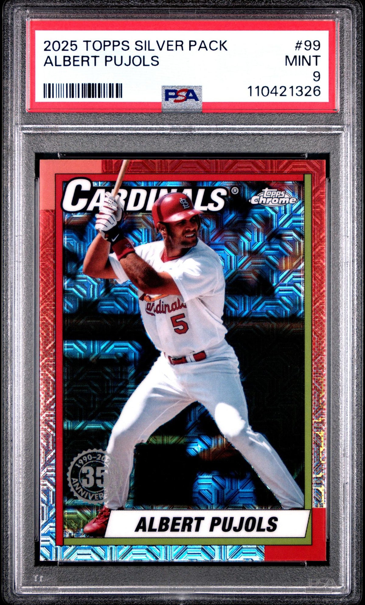 2025 Topps '90 Silver Pack Chrome Albert Pujols #T90C99 PSA 9