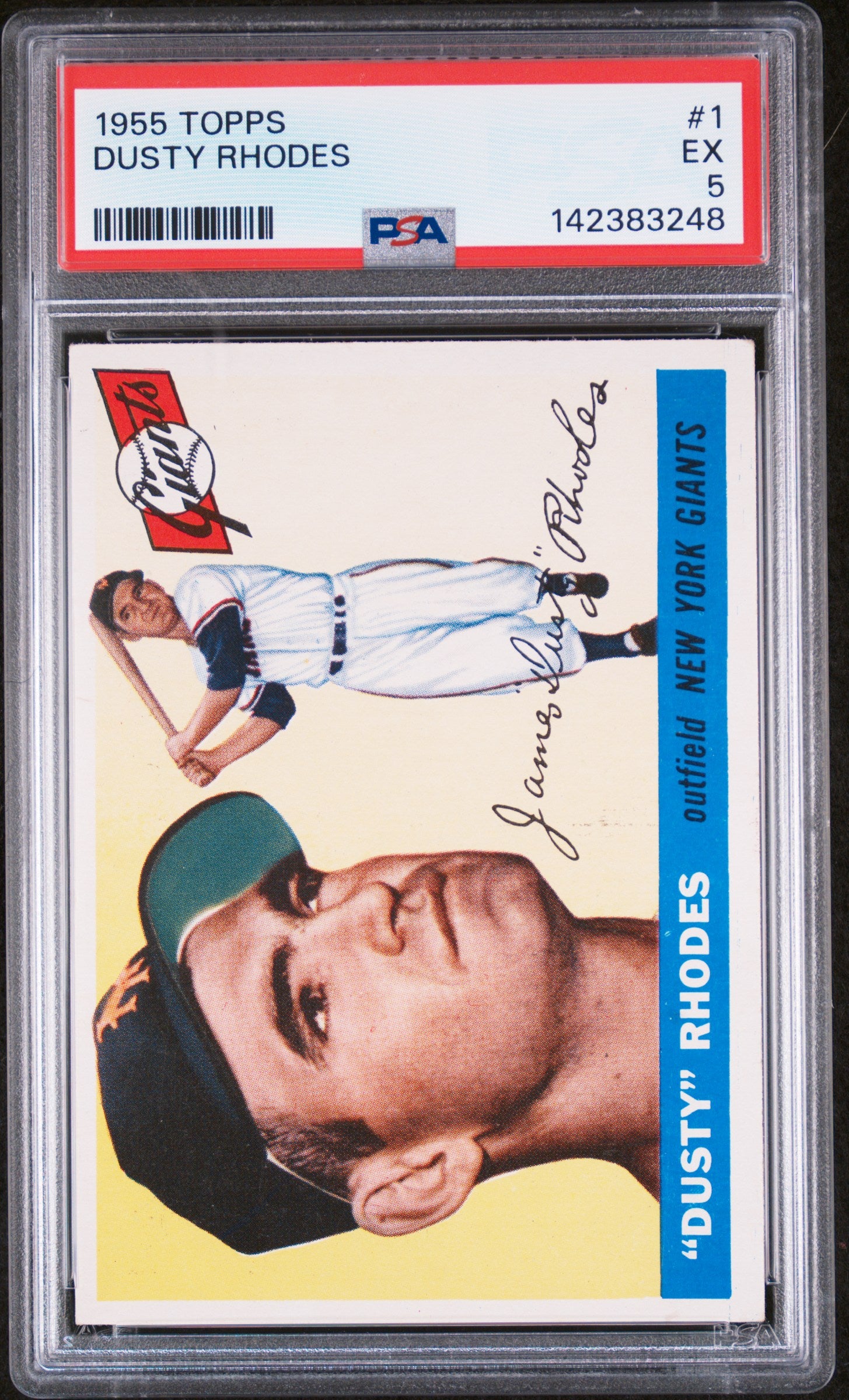 1955 Topps Dusty Rhodes #1 PSA 5