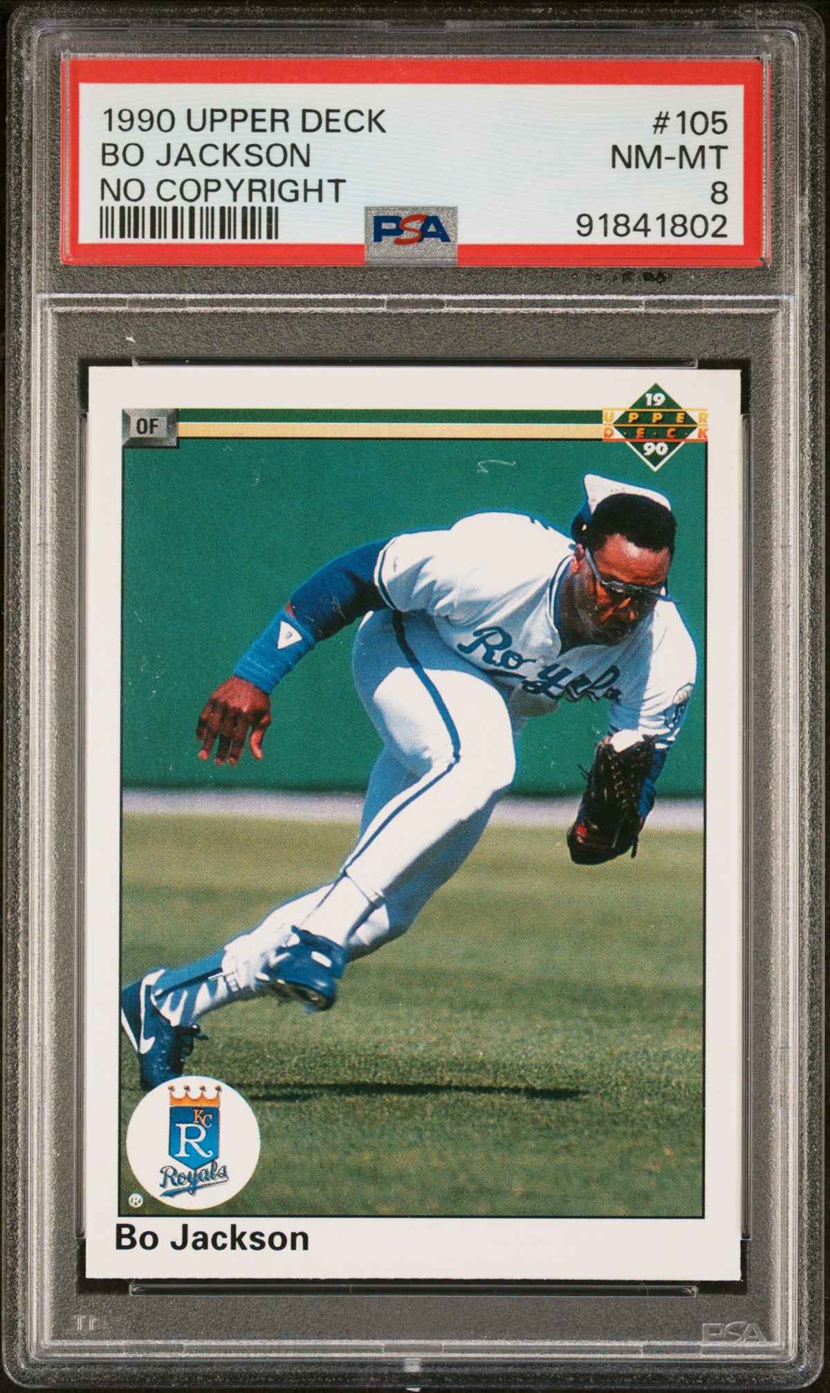 1990 Upper Deck Bo Jackson #105 PSA 8