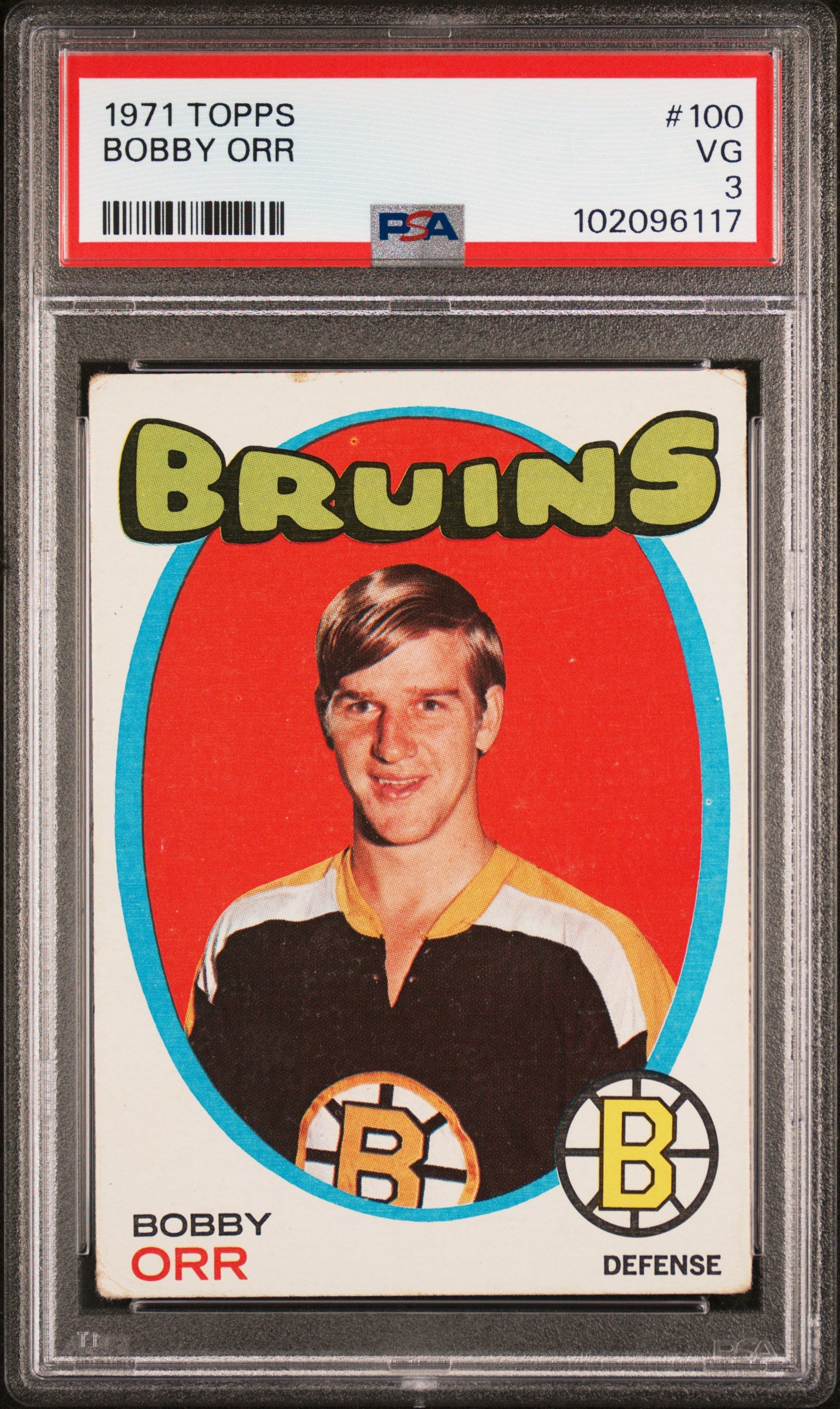 1971 Topps Bobby Orr #100 PSA 3