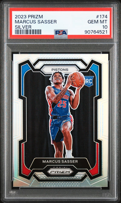 2023 Panini Prizm Marcus Sasser #174 Silver PSA 10