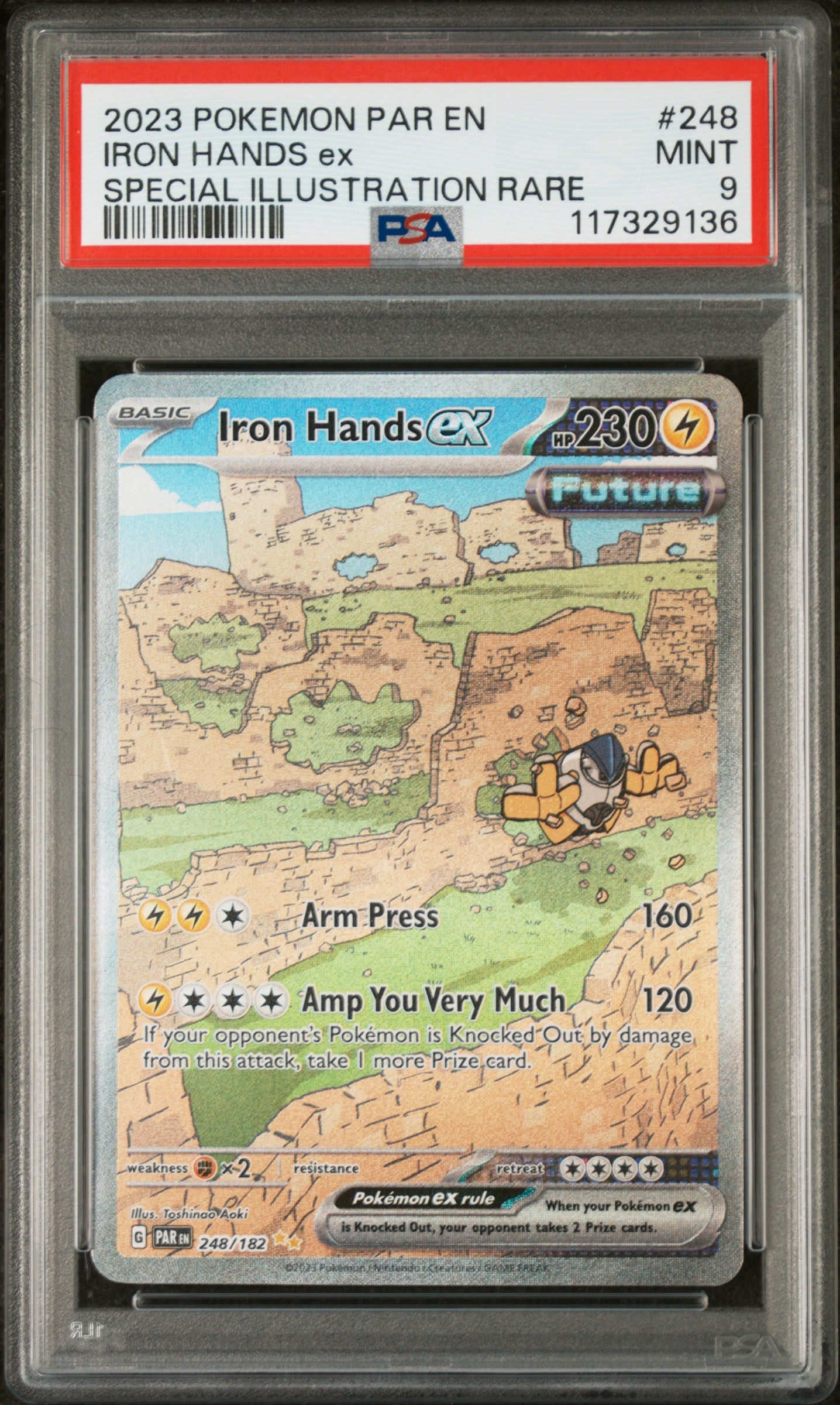 2023 Pokemon Scarlet and Violet Paradox Rift Special Illustration Rare Iron Hands Ex #248 PSA 9
