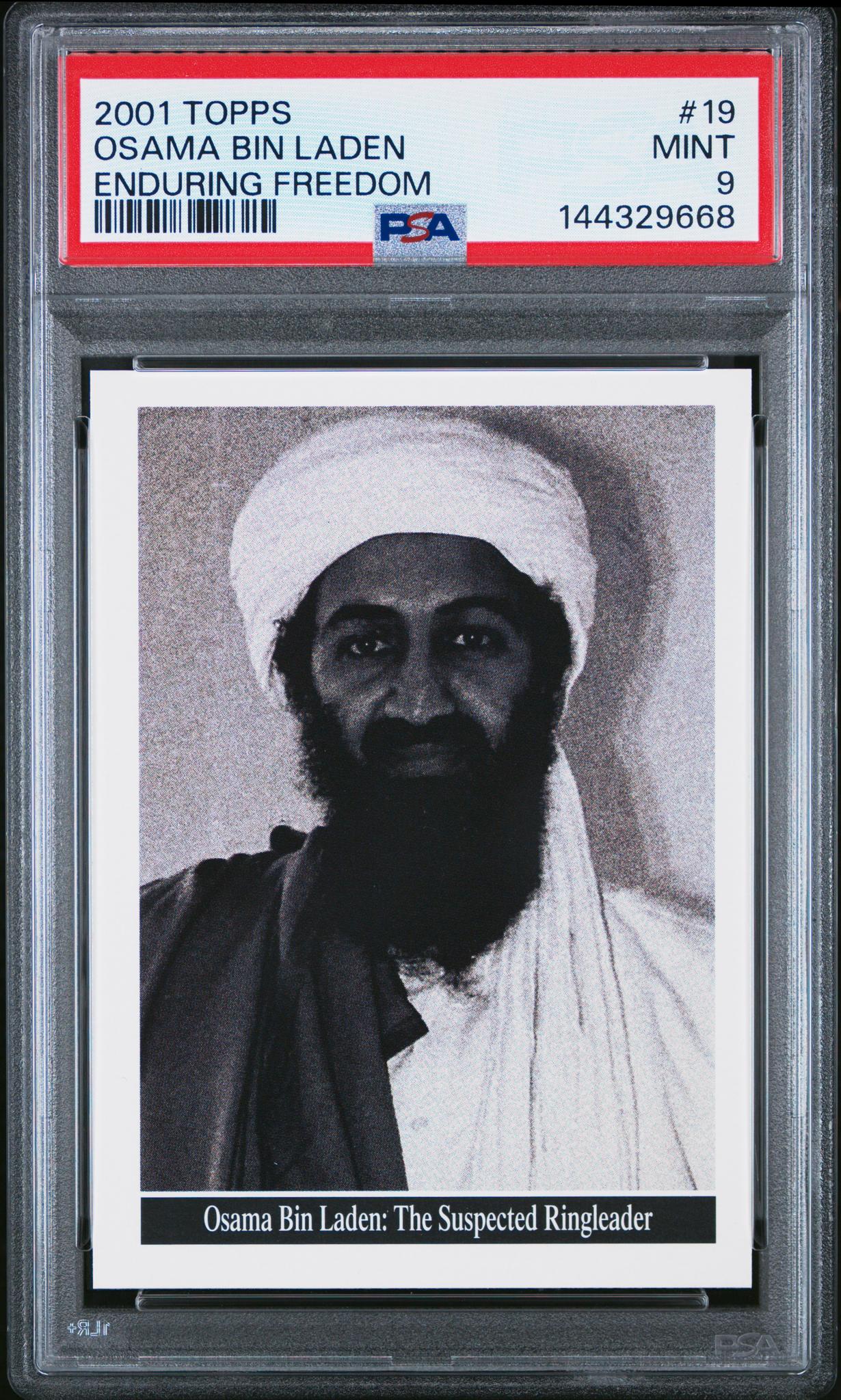 2001 Enduring Freedom Osama Bin Laden #19 PSA 9