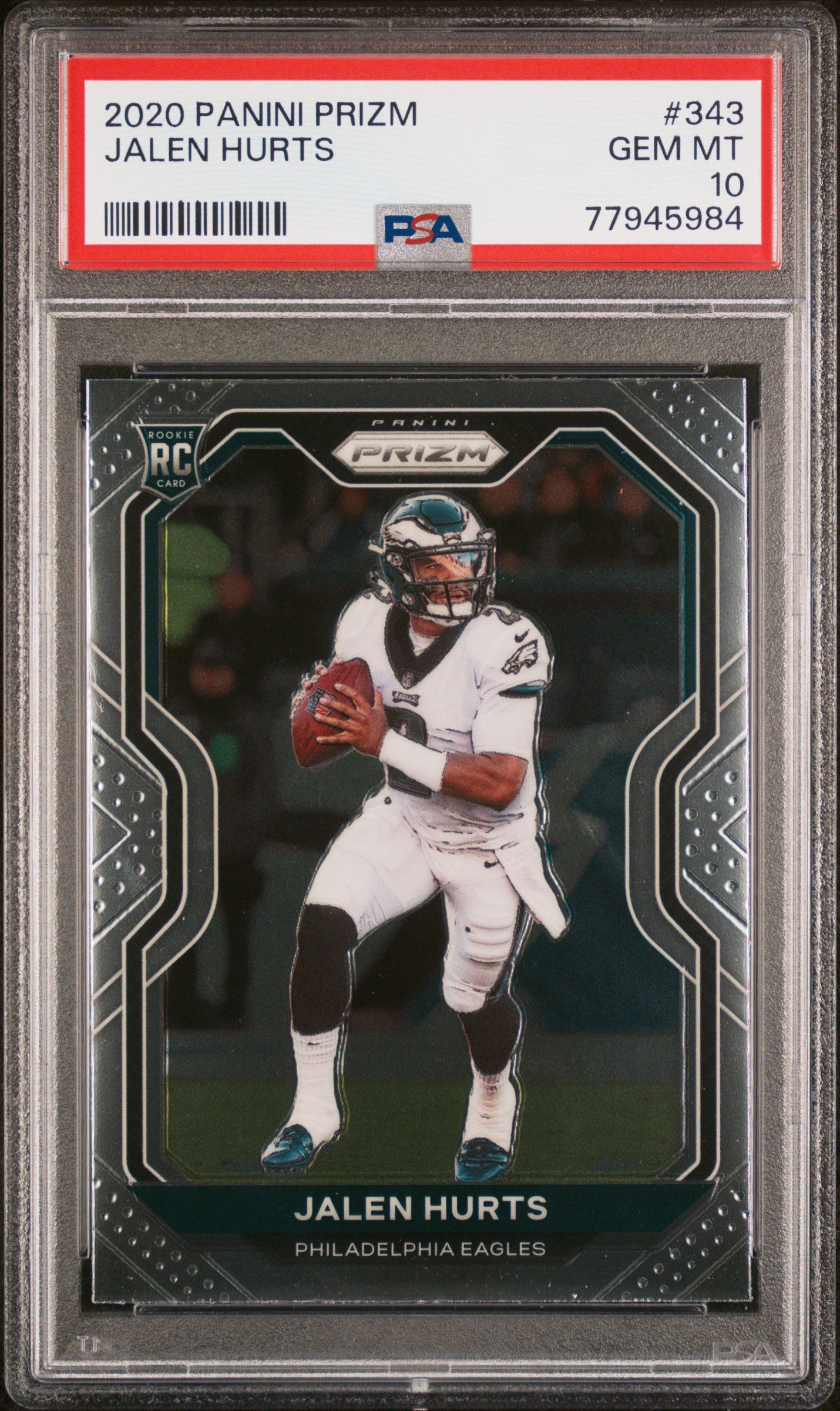 2020 Panini Prizm Jalen Hurts #343A PSA 10