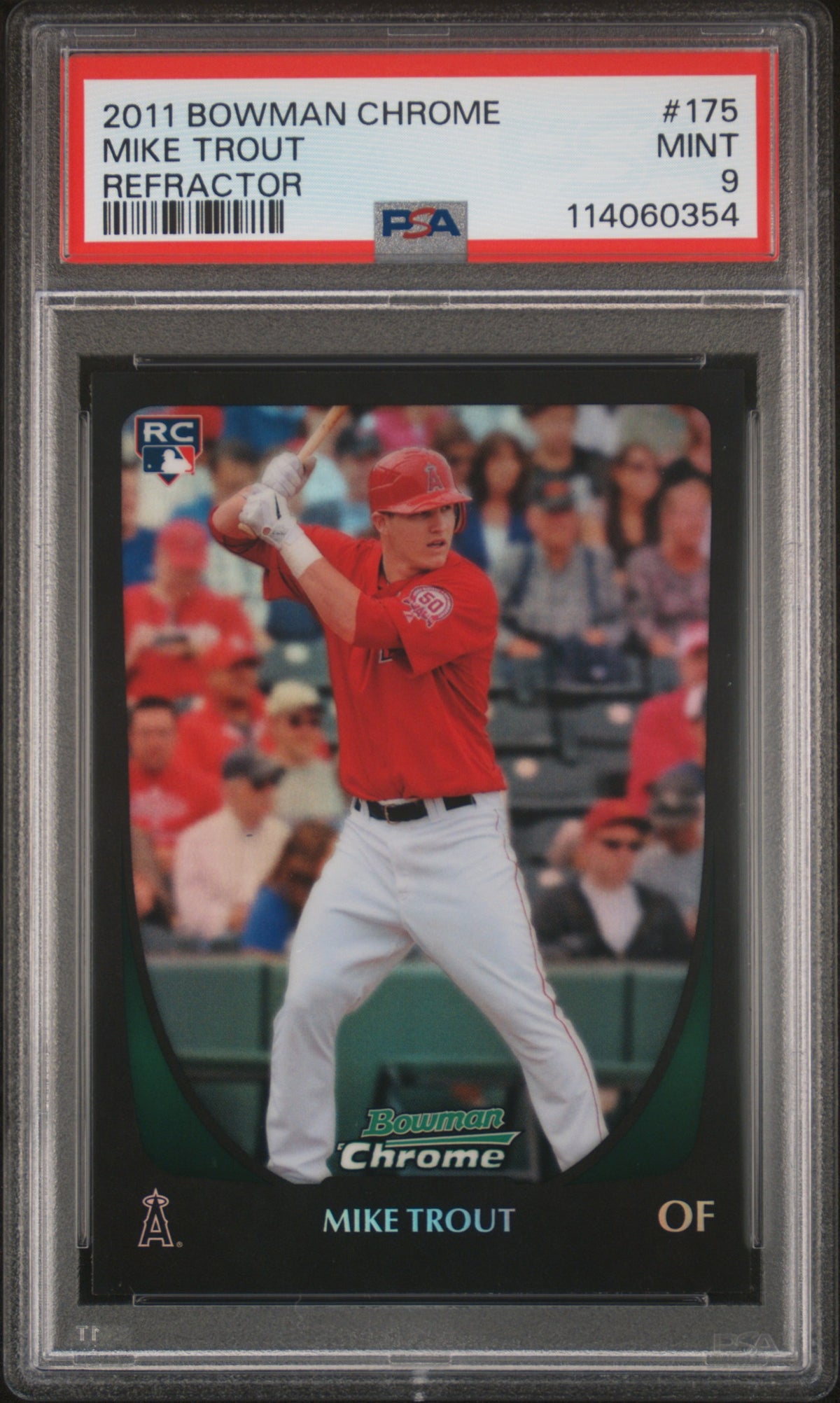 2011 Bowman Chrome Refractor Mike Trout #175 PSA 9
