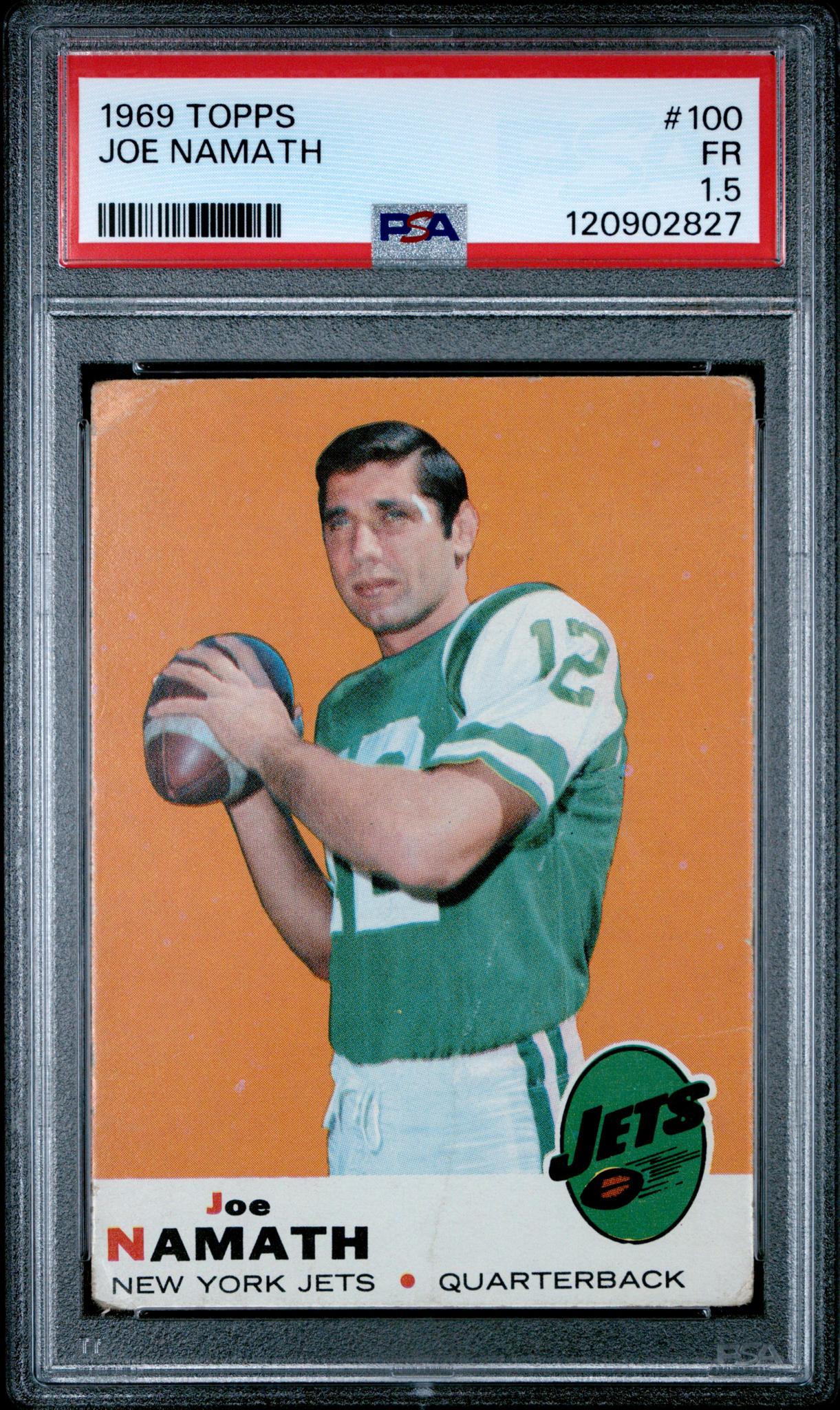 1969 Topps Joe Namath #100 PSA 1.5