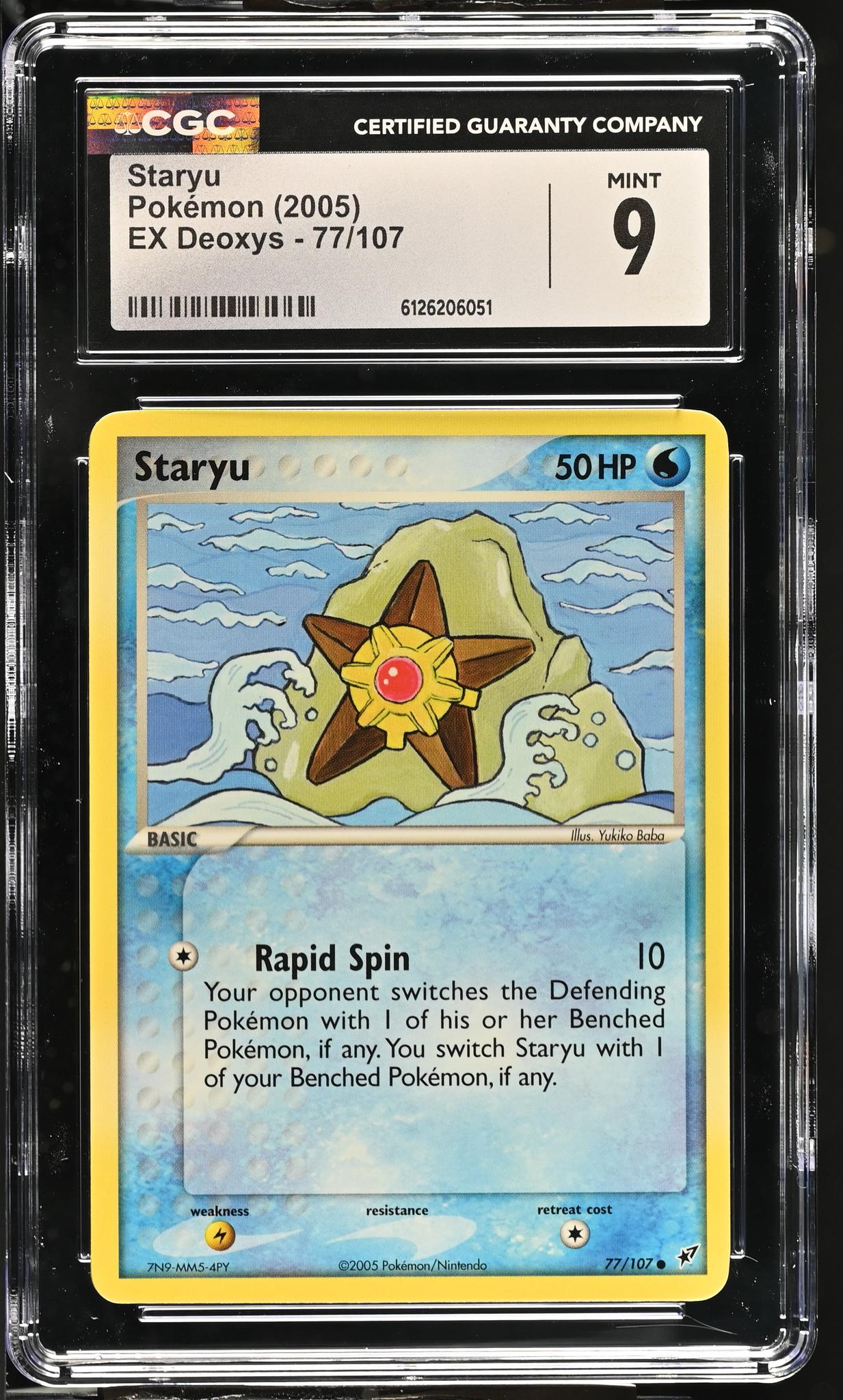 2005 EX Deoxys #77/107 Staryu CGC 9