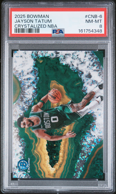 2025 Bowman Crystallized NBA Jayson Tatum #CNB-6 PSA 8