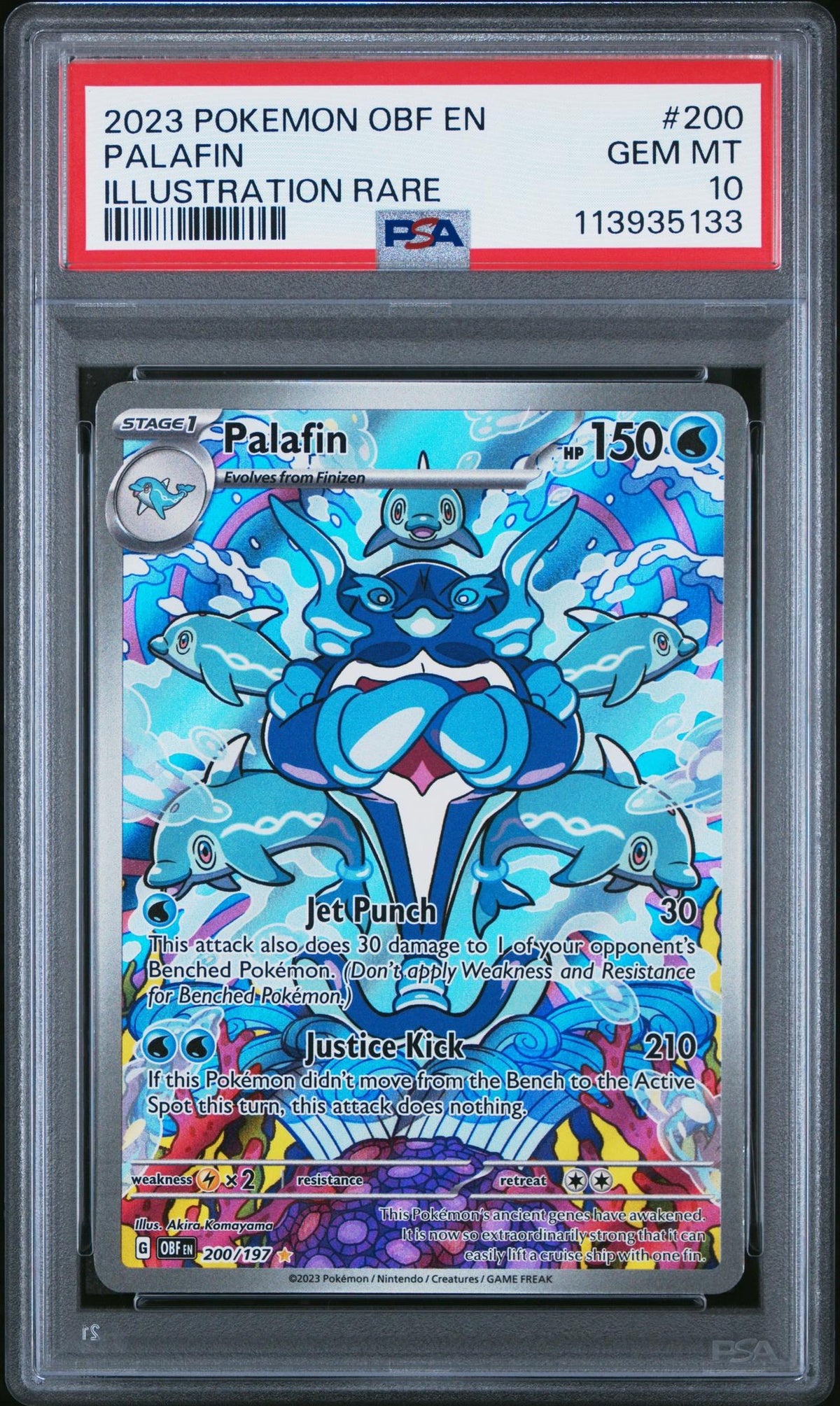 2023 Pokemon Scarlet and Violet Obsidian Flames Illustration Rare Palafin #200 PSA 10