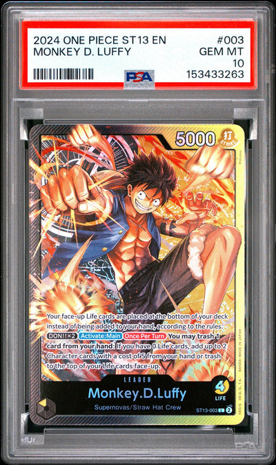2024 One Piece ST13 Monkey D. Luffy #003 PSA 10