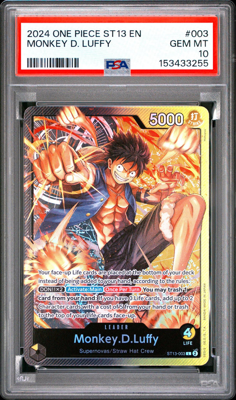 One Piece Card Game Monkey D. Luffy ST13-003 PSA 10