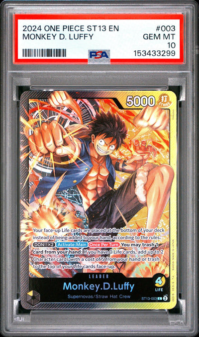 2024 One Piece ST13 Monkey D. Luffy #003 PSA 10