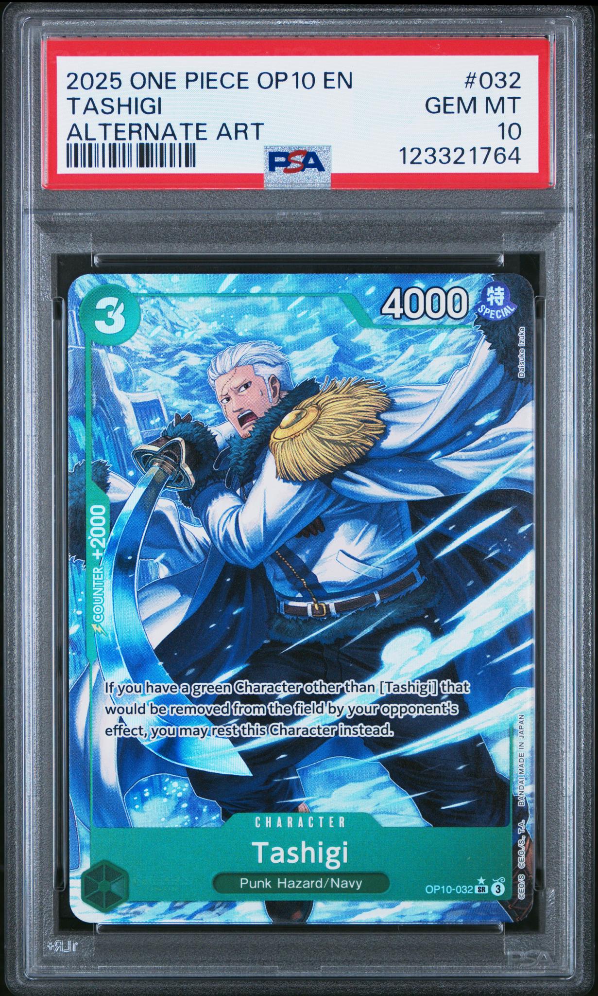 2025 Royal Blood English Alternate Art Parallel Tashigi #OP10-032 PSA 10