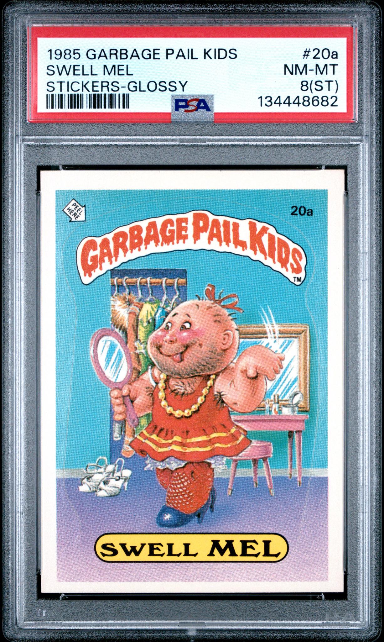 1985 Garbage Pail Kids Matte Back Swell Mel #20a PSA 8