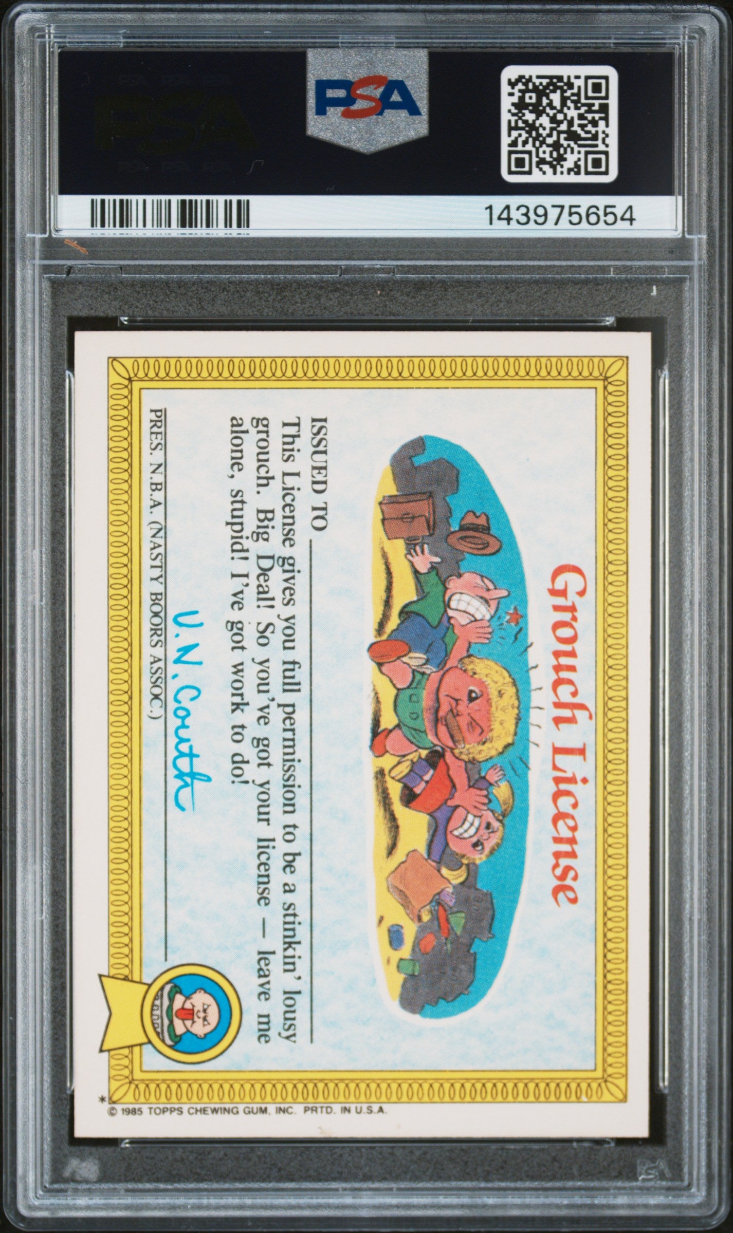 1985 Topps Garbage Pail Kids Glossy Mauled Paul #15B PSA 9