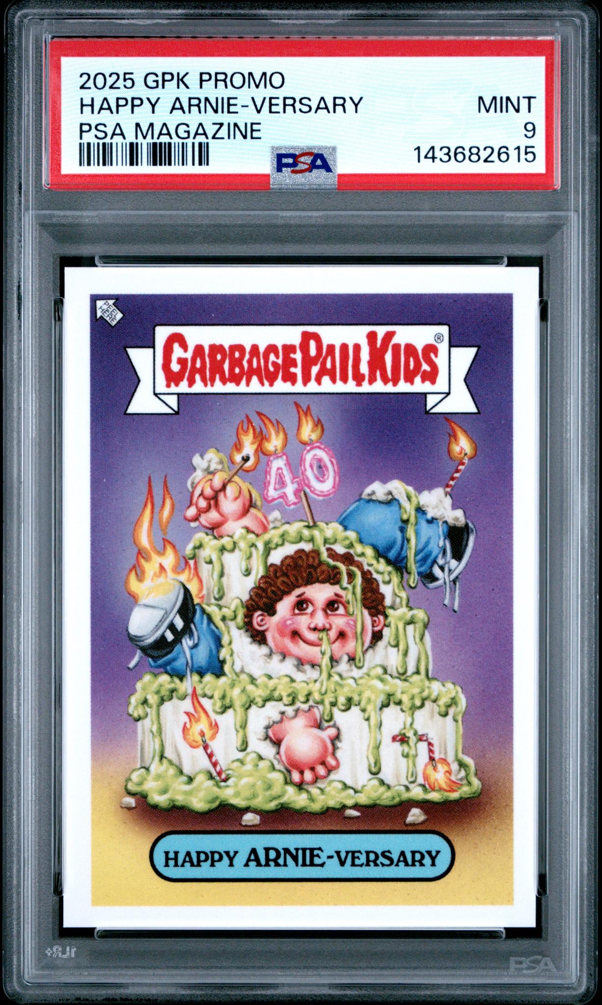 2025 Topps Garbage Pail Kids Promo Psa Magazine Happy Arnie Versary PSA 9