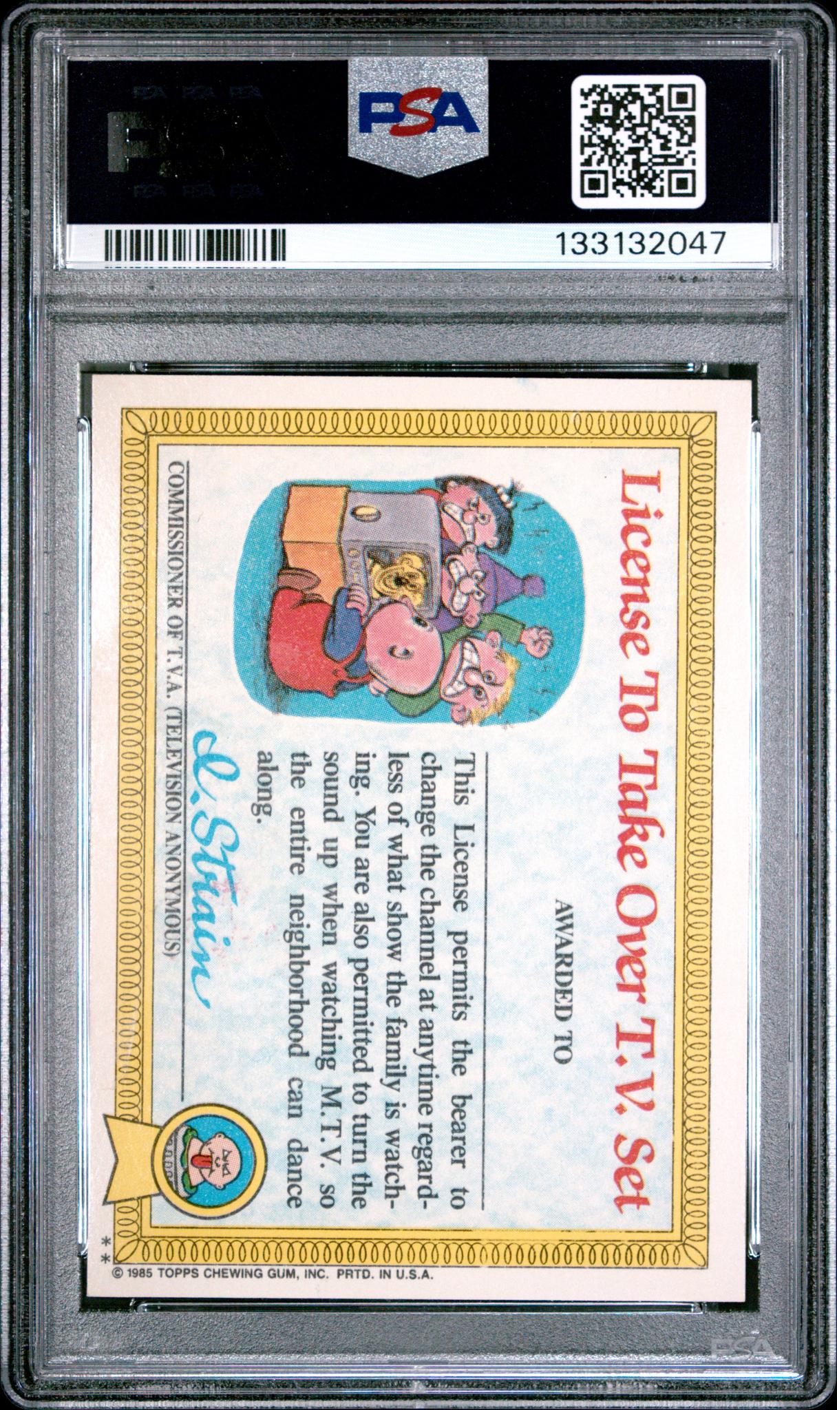 1985 Garbage Pail Kids Graffiti Petey #30b PSA 8