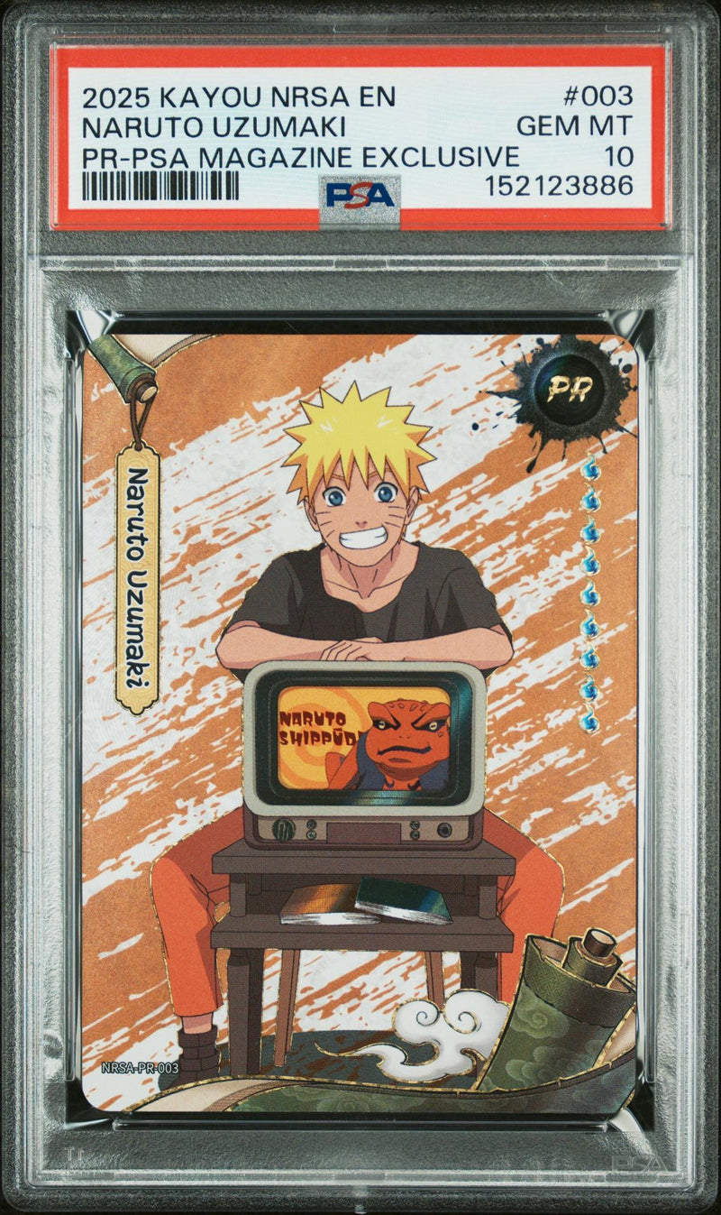 2025 Kayou NRSA Naruto Uzumaki #003 PR-PSA Magazine Exclusive PSA 10