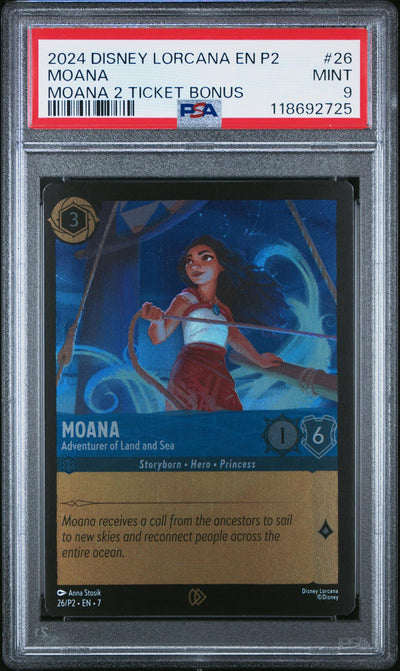 2024 Disney Lorcana Moana #26 PSA 9