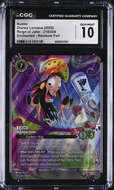Disney Lorcana Kuzco Enchanted #210/204 CGC 10