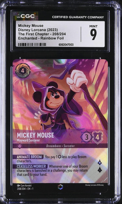 Disney Lorcana Mickey Mouse Enchanted #208/204 CGC 9