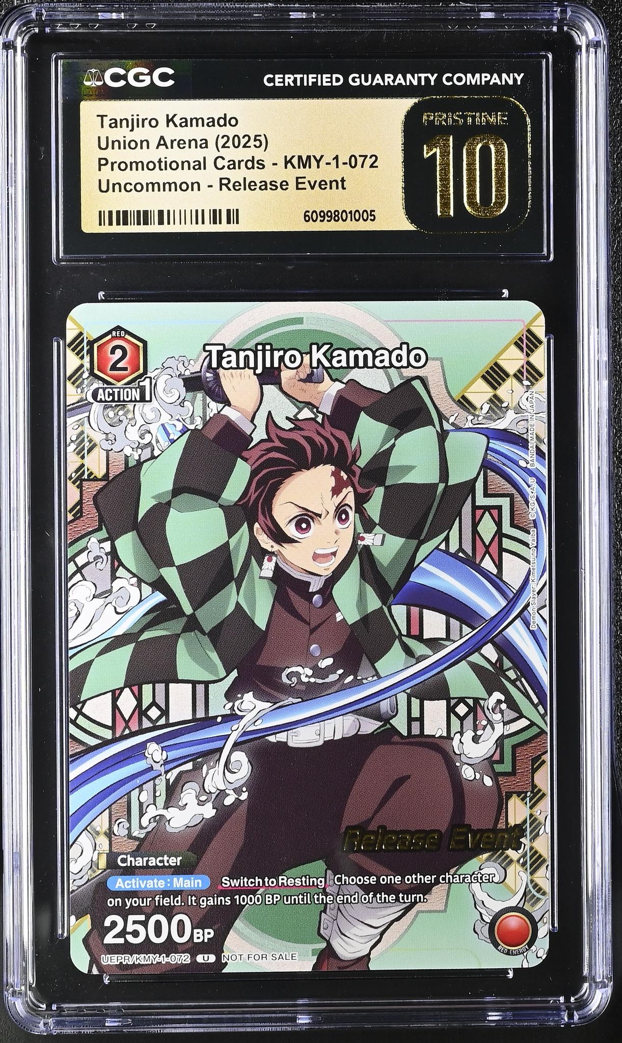 2025 Union Arena #KMY-1-072 Tanjiro Kamado Release Event CGC 10