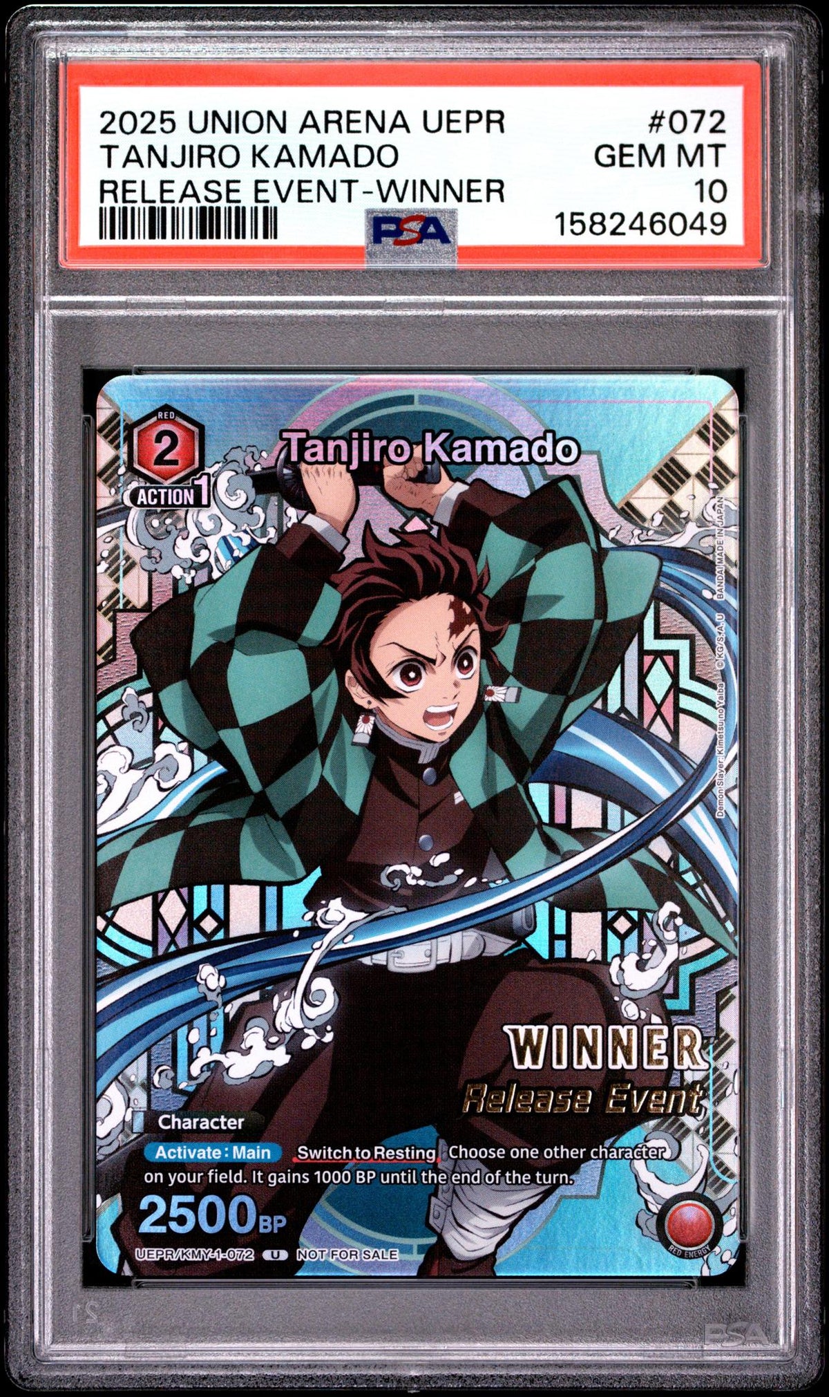 Union Arena Tanjiro Kamado #072 Winner Release Event PSA 10