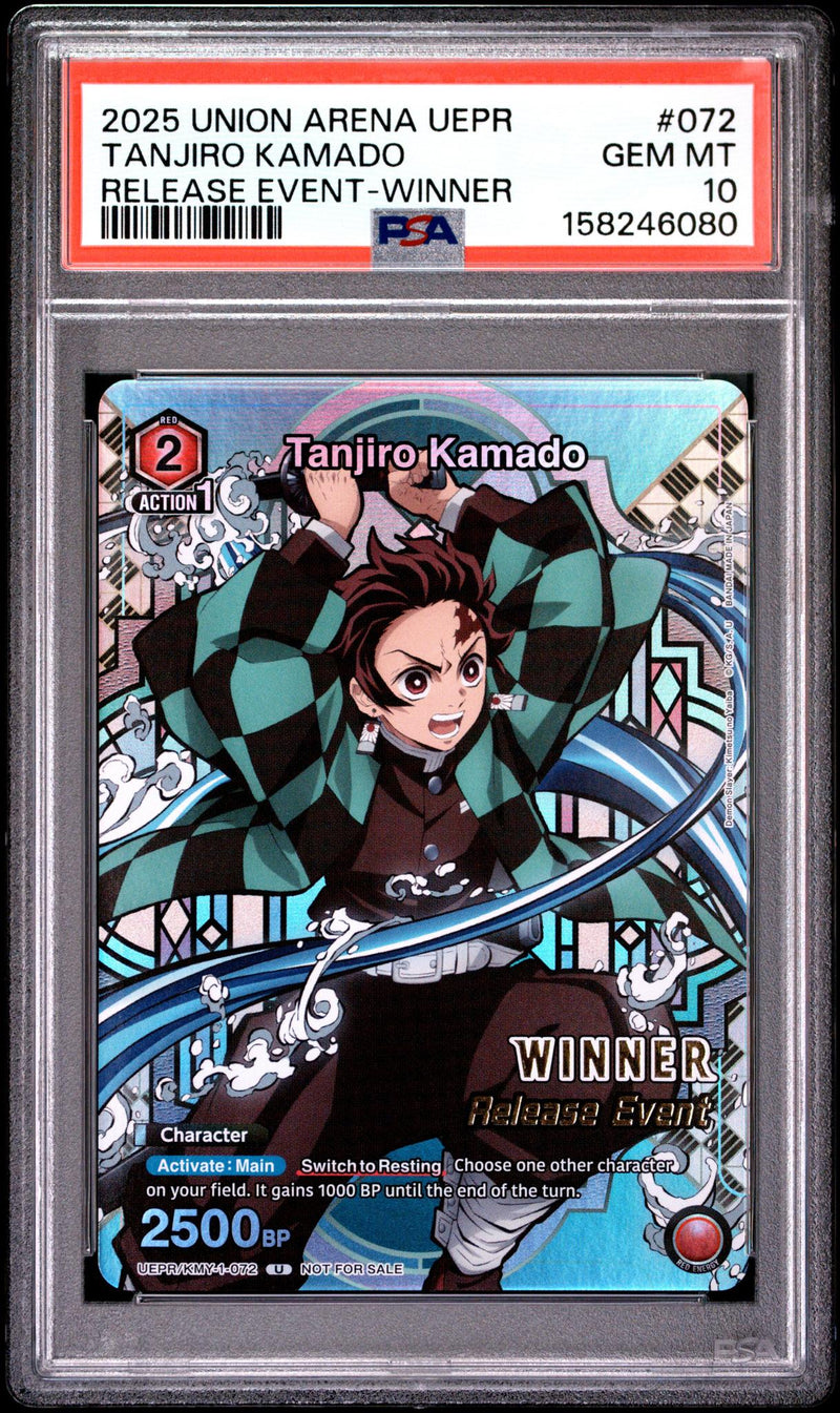 2025 Union Arena UEPR Tanjiro Kamado #072 Release Event-Winner PSA 10