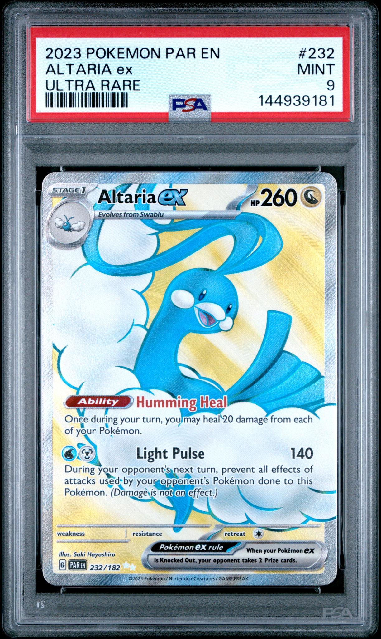 2023 Pokemon Scarlet and Violet Paradox Rift Ultra Rare Holo Altaria Ex #232 PSA 9