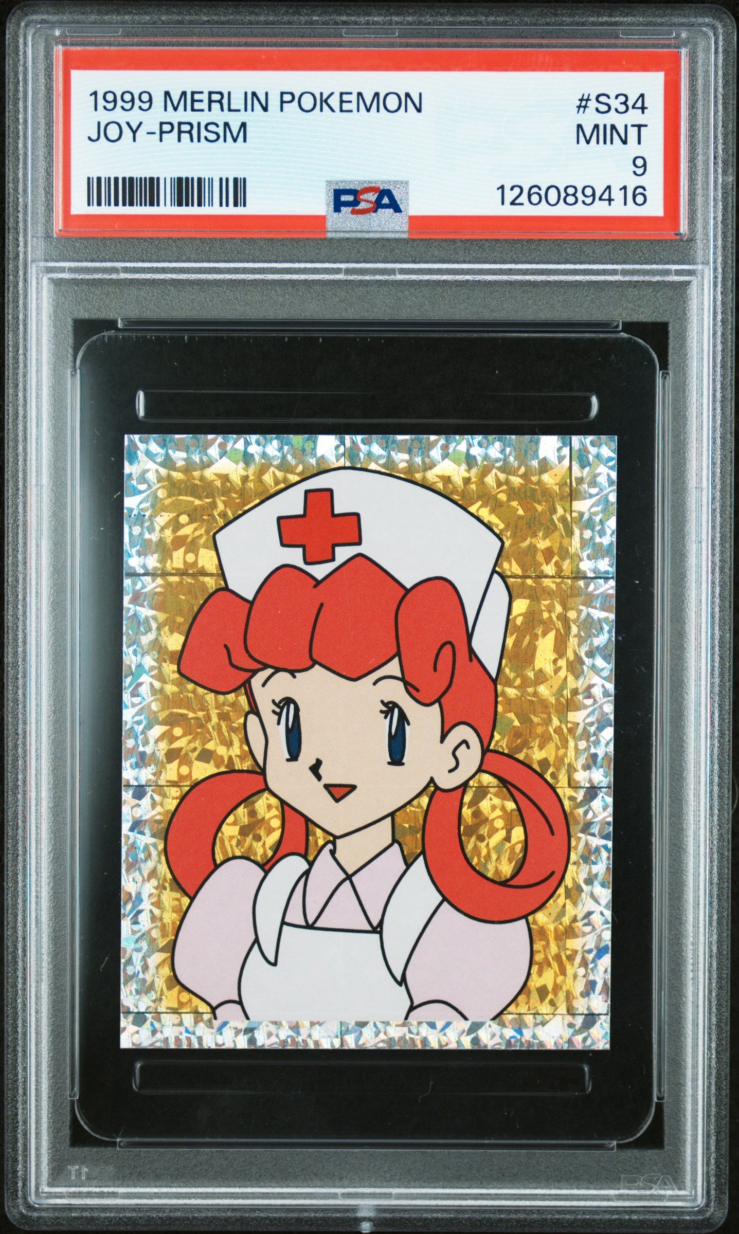 1999 Pokemon Album Stickers Nurse Joy #S34 PSA 9