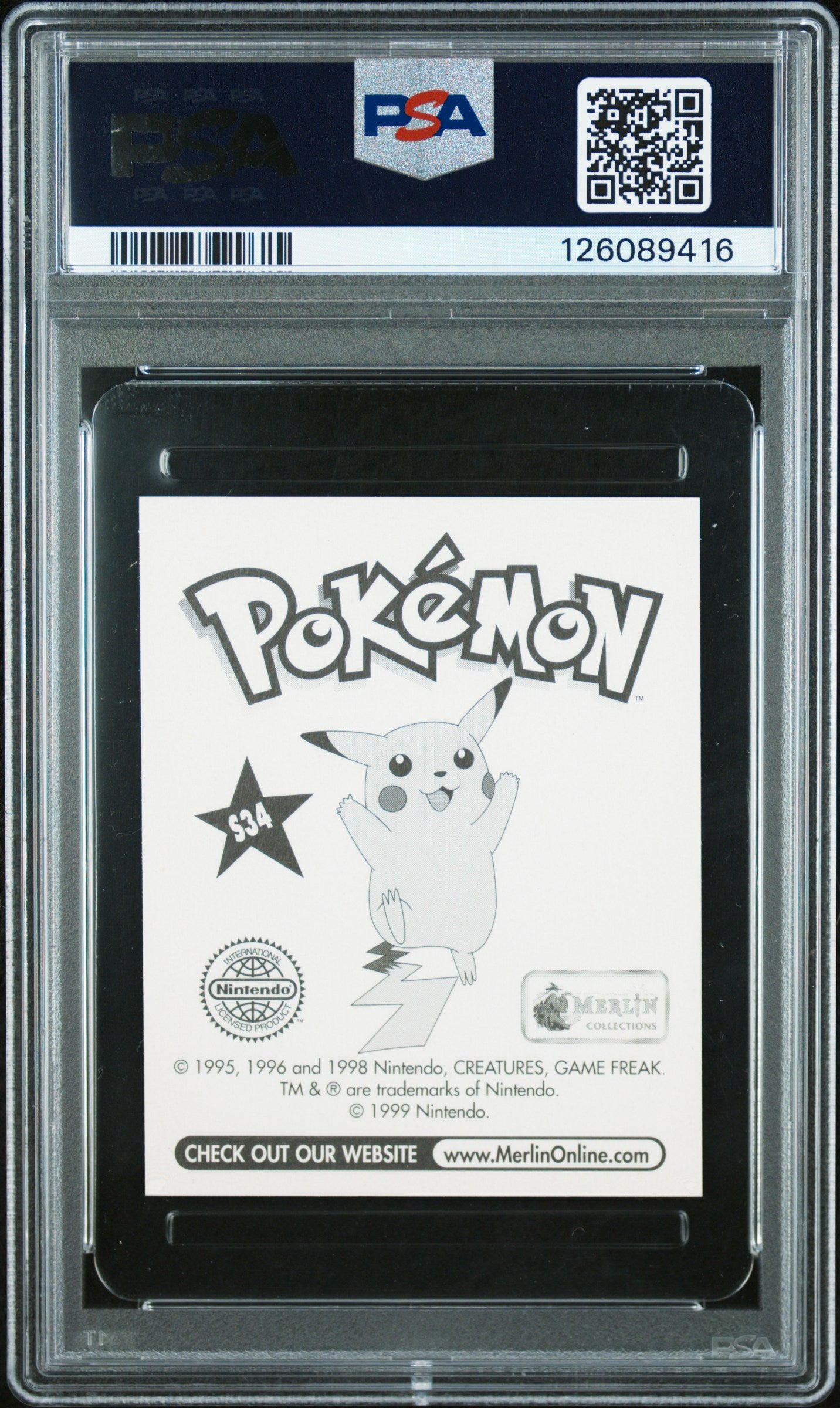 1999 Pokemon Album Stickers Nurse Joy #S34 PSA 9