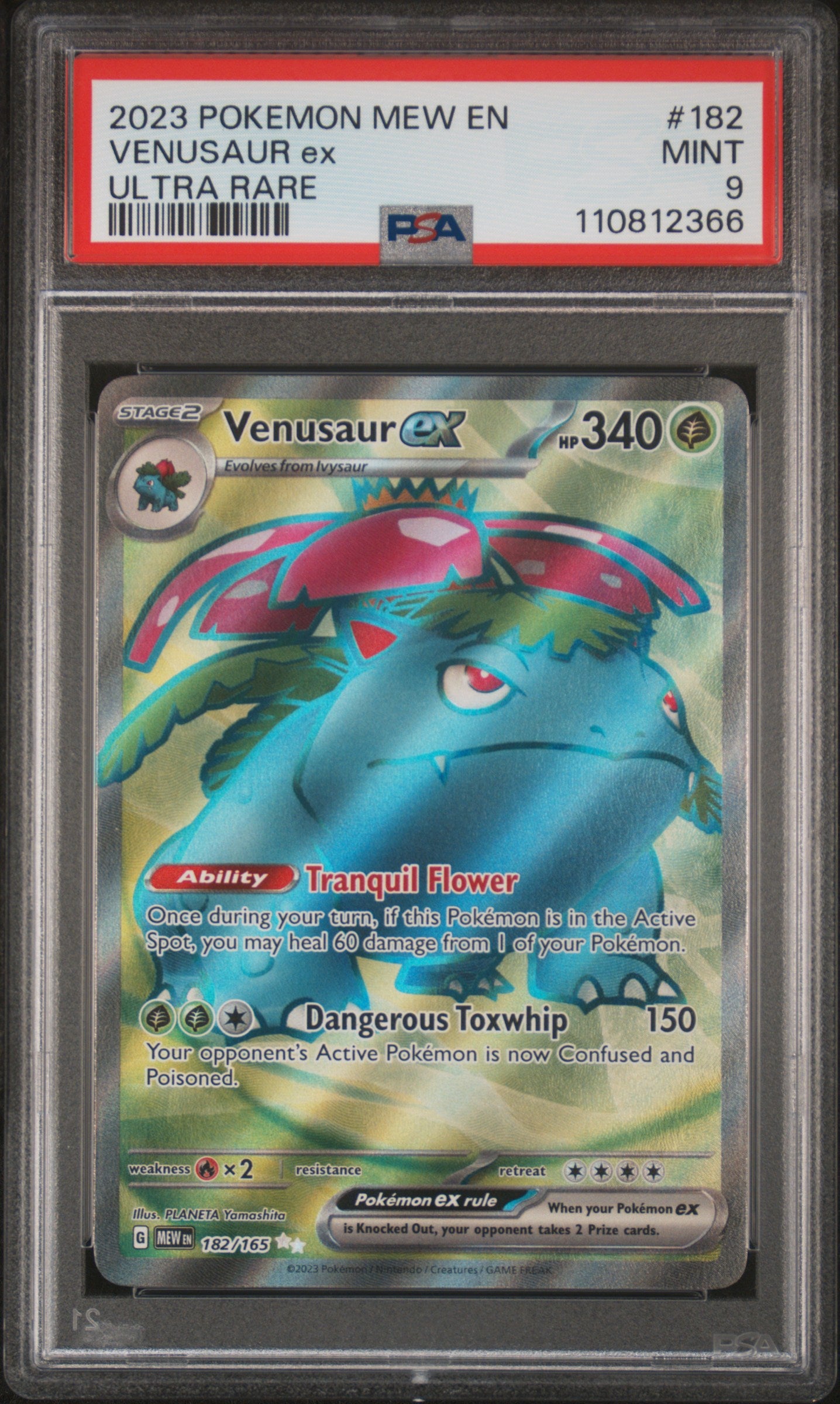 2023 Pokemon Mew Ultra Rare Venusaur Ex #182 PSA 9