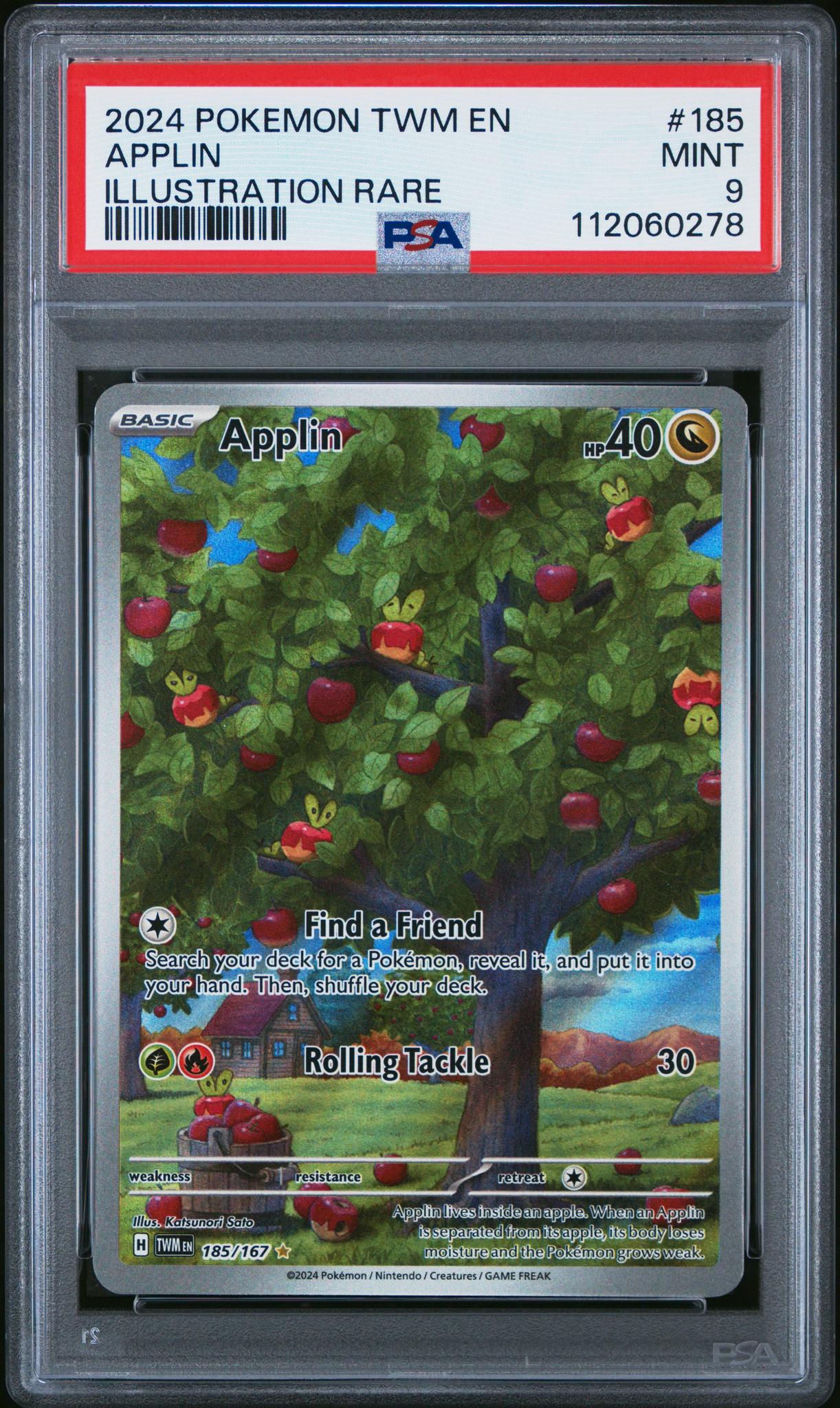 2024 Twilight Masquerade - Twm En English Applin #185 PSA 9