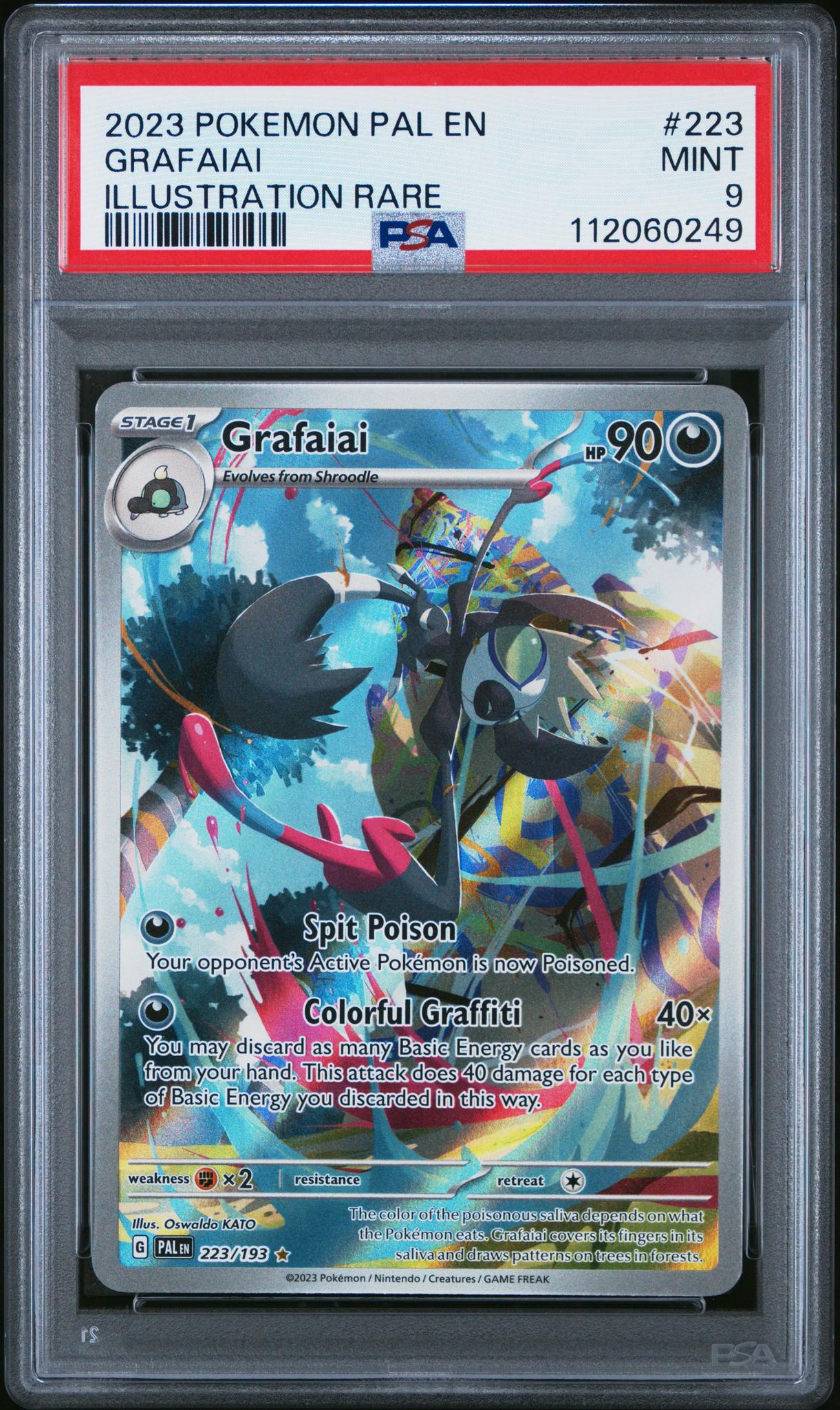 2023 Pokemon Scarlet and Violet Paldea Evolved Grafaiai Ir #223 PSA 9