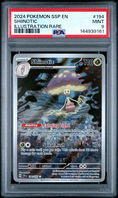 Pokémon Shiinotic #194/191 Illustration Rare PSA 9