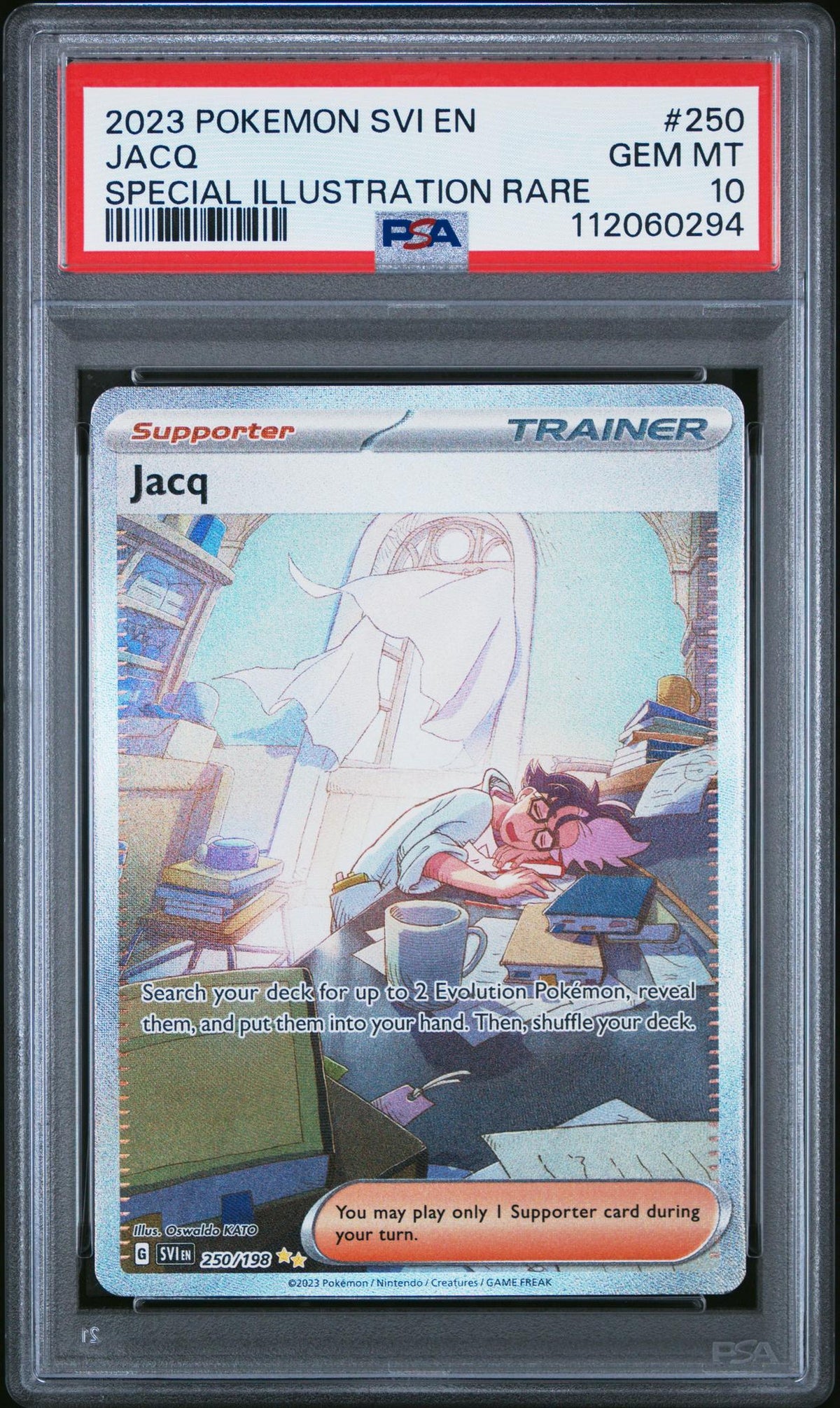 2023 Pokemon Scarlet and Violet Special Illustration Rare Jacq #250 PSA 10