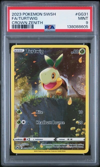 Pokémon SWSH Crown Zenith Turtwig #GG31 PSA 9
