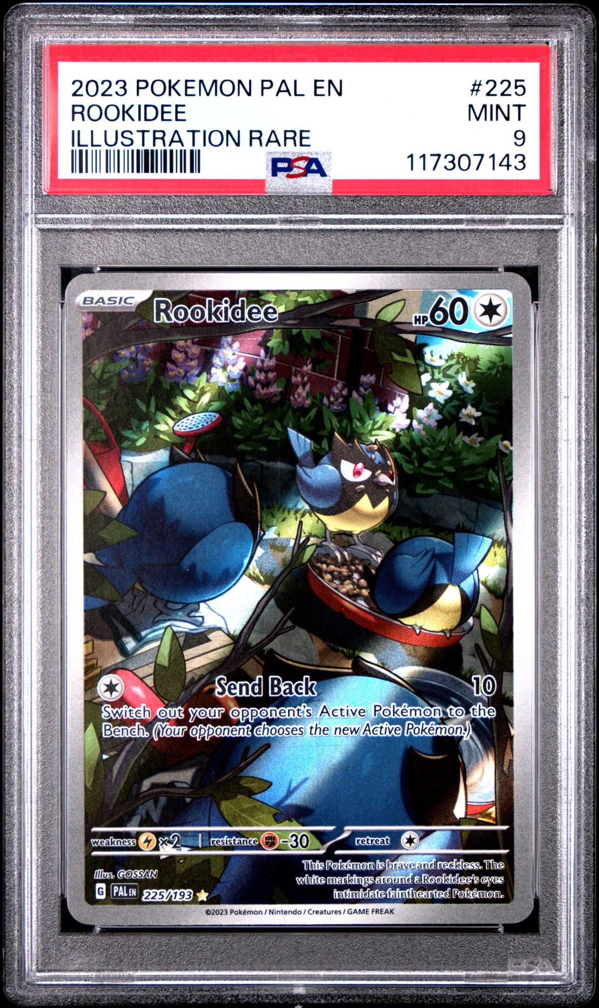 2023 Pokemon Scarlet and Violet Paldea Evolved Illustration Rare Rookidee #225 PSA 9