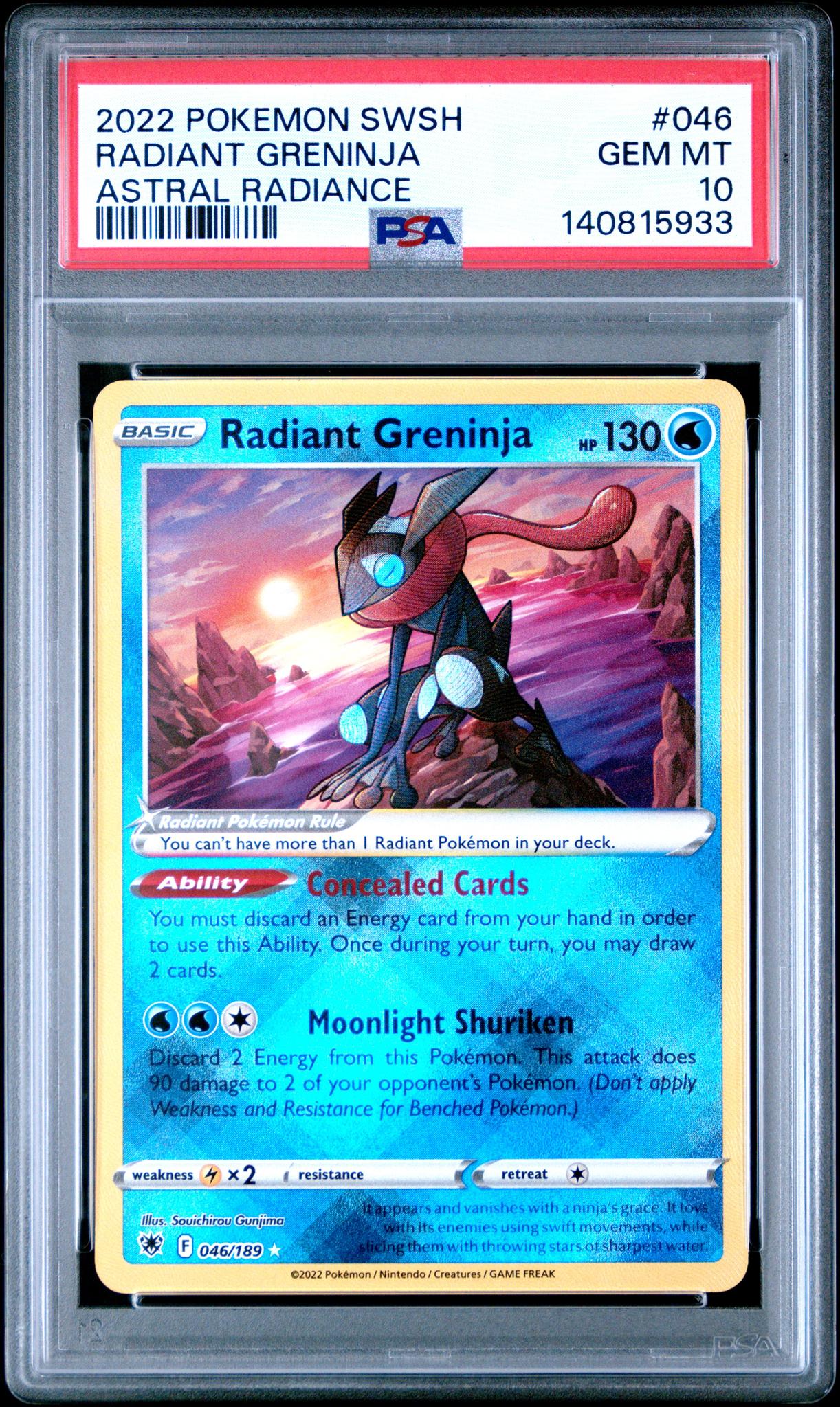 2022 Pokemon Sword and Shield Astral Radiance Radiant Greninja #46 PSA 10