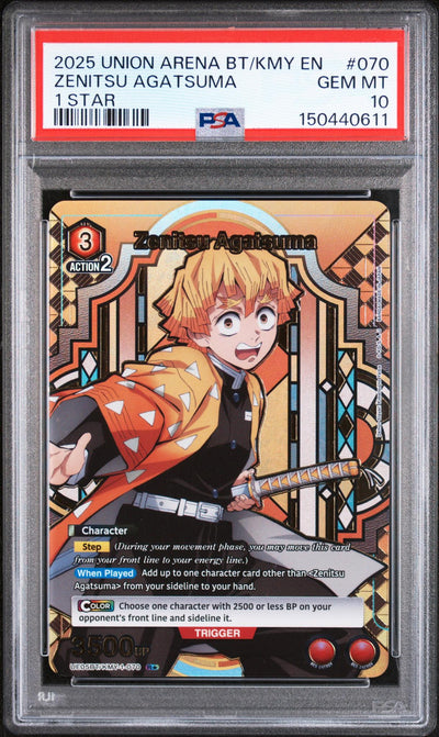 2025 Union Arena Zenitsu Agatsuma #070 PSA 10