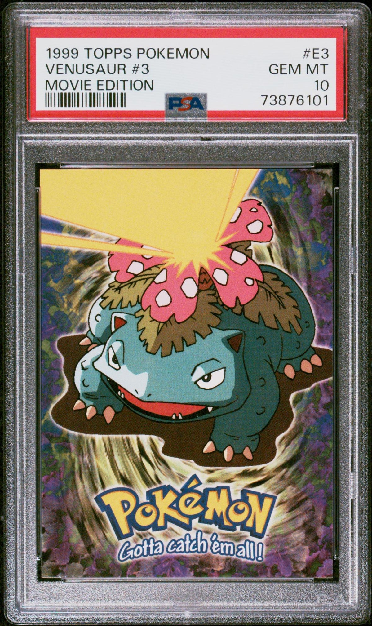 1999 Pokemon Movie Animation Edition Blue Venusaur #E3 PSA 10